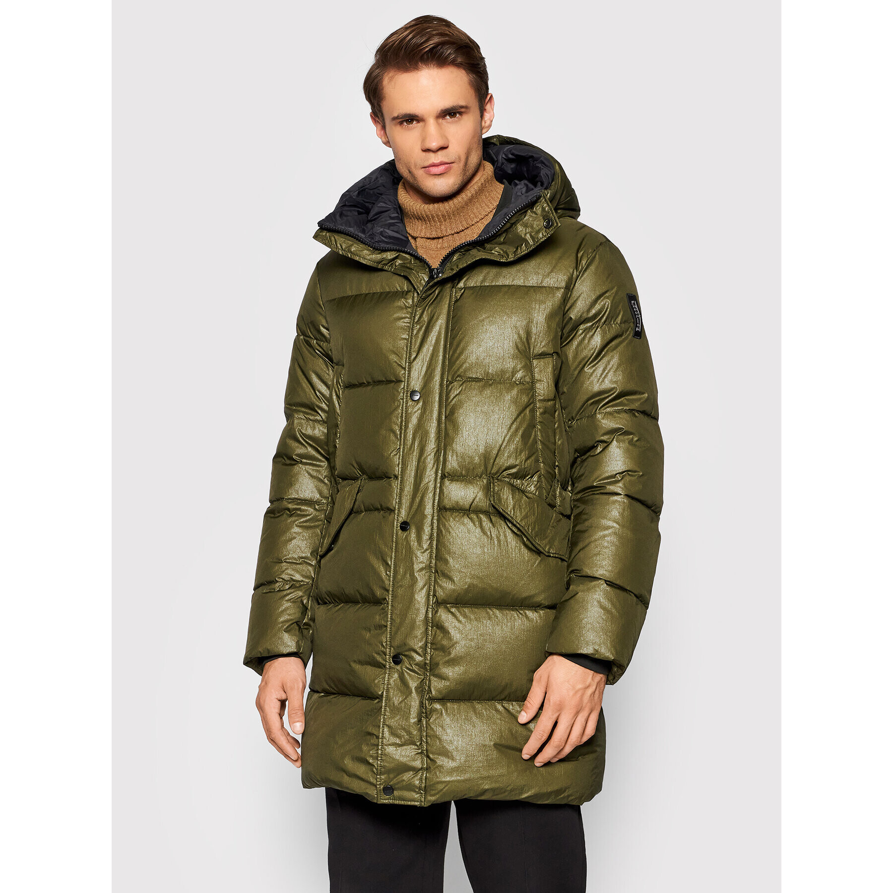 Bomboogie Пухено яке CM 7082 T MTL Зелен Regular Fit - Pepit.bg