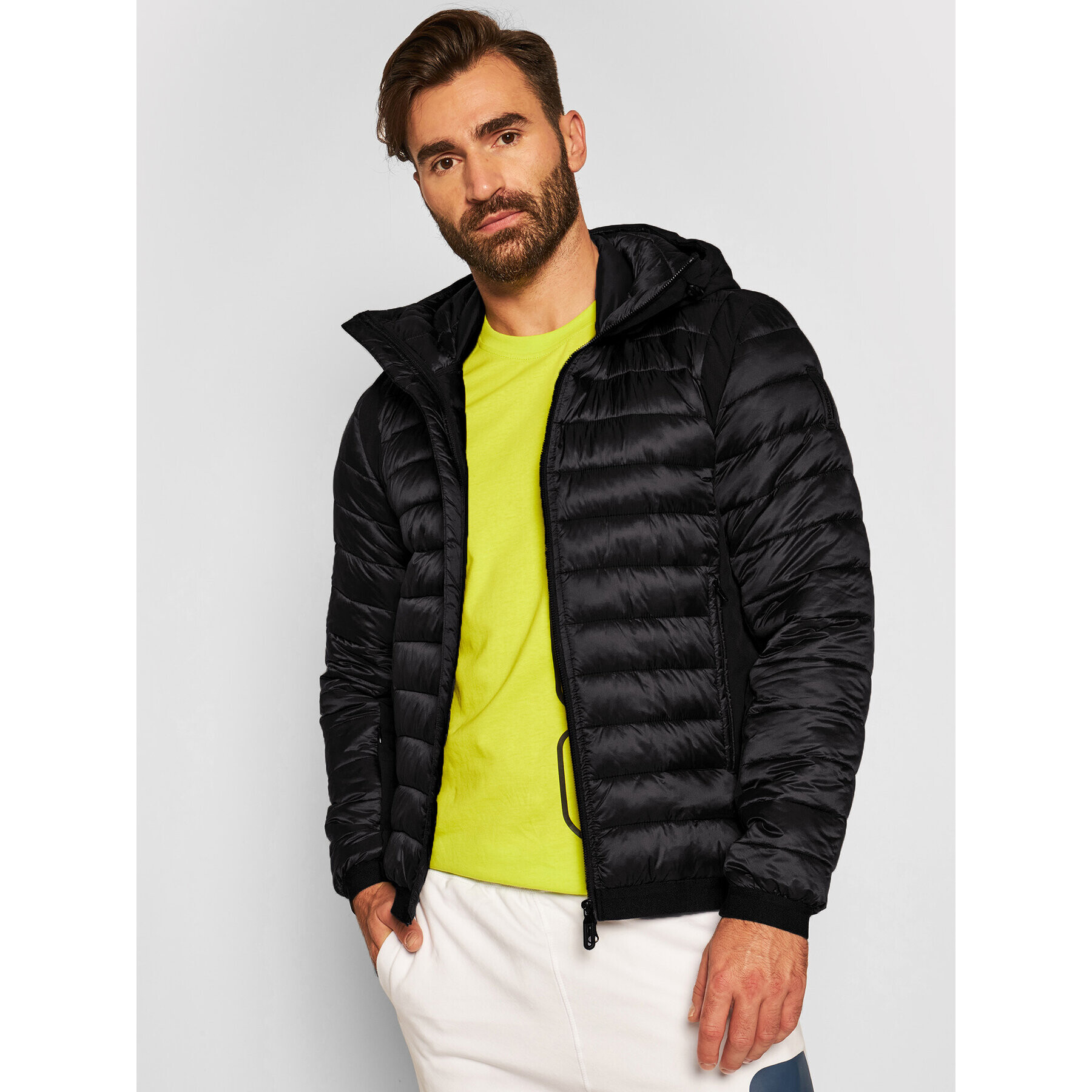 Bomboogie Пухено яке Malmö JM5951TRSAC Черен Regular Fit - Pepit.bg