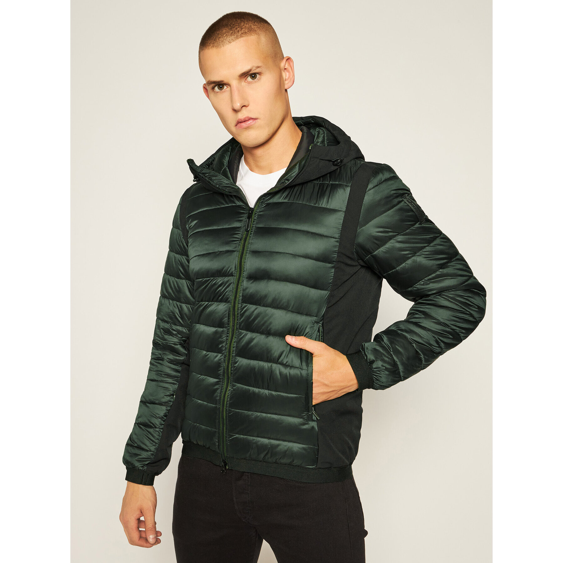 Bomboogie Пухено яке Malmö JM5951TRSAC Зелен Regular Fit - Pepit.bg