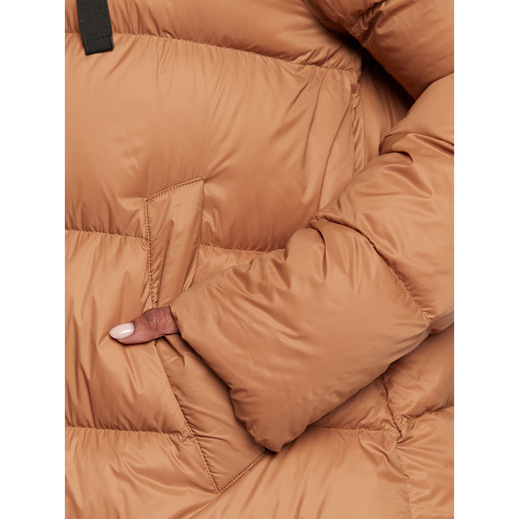 Bomboogie Пухено яке CW 6630 T MNA Бежов Oversize - Pepit.bg