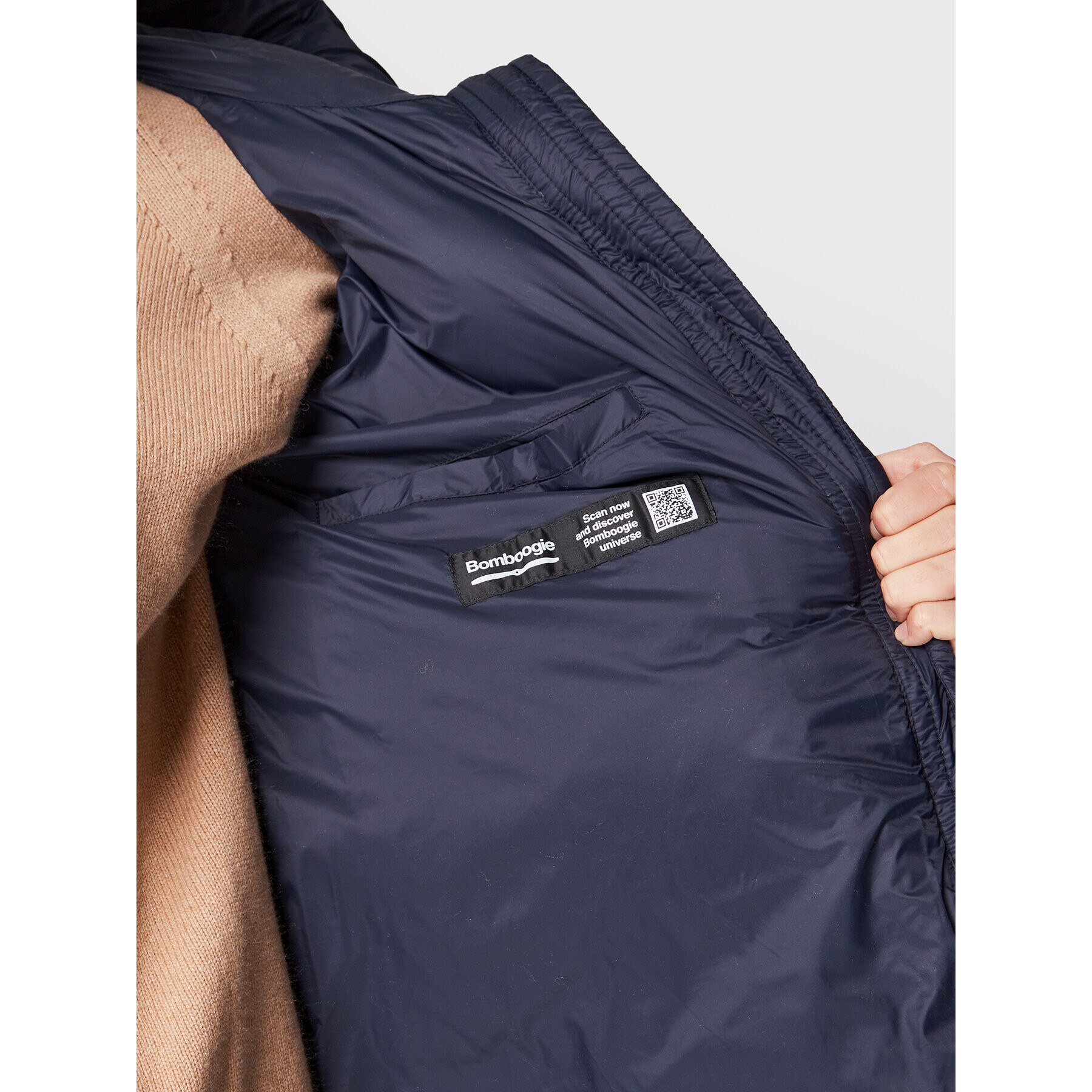 Bomboogie Пухено яке CW 6630 T MNA Тъмносин Regular Fit - Pepit.bg
