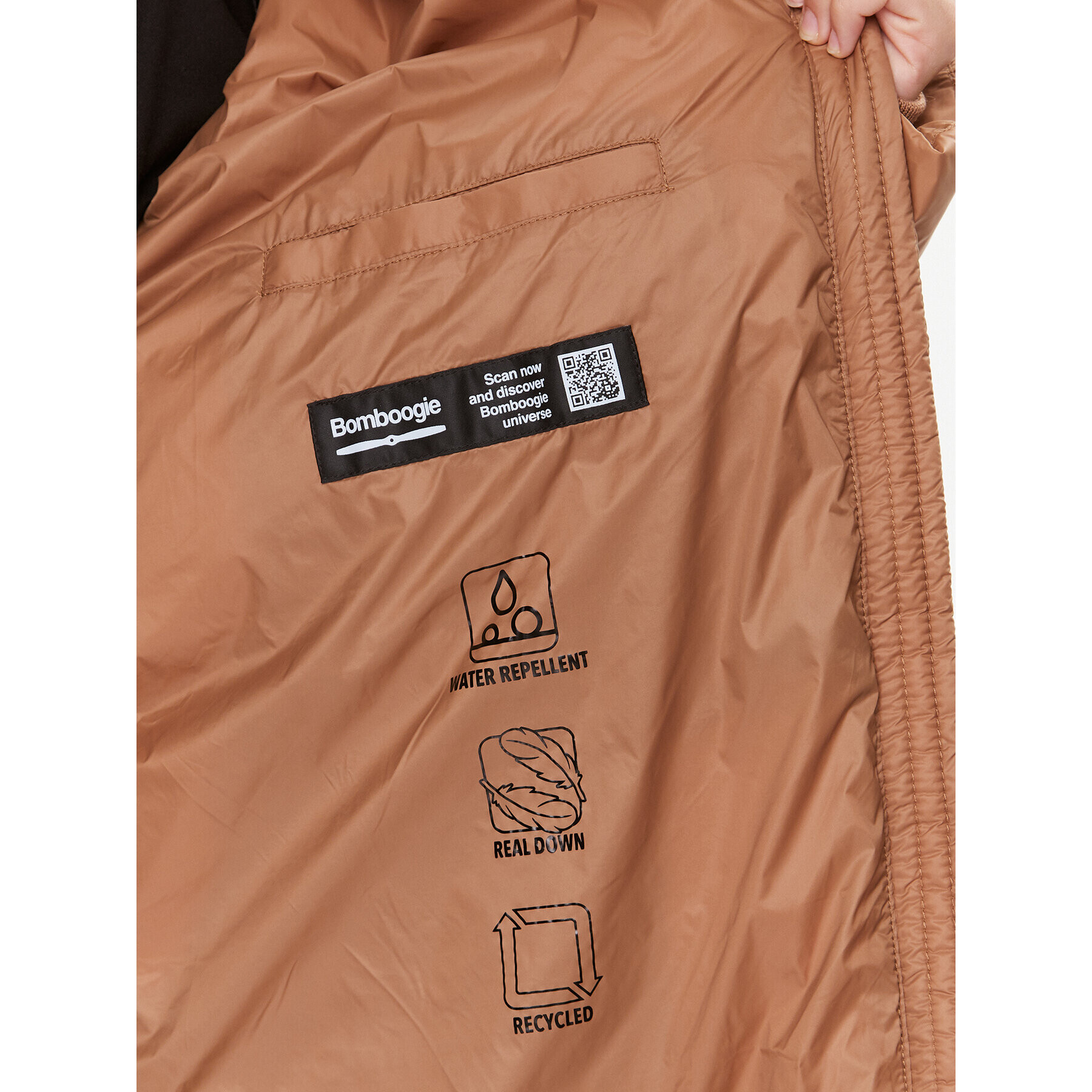 Bomboogie Пухено яке CW 8082 T MNA3 Кафяв Regular Fit - Pepit.bg