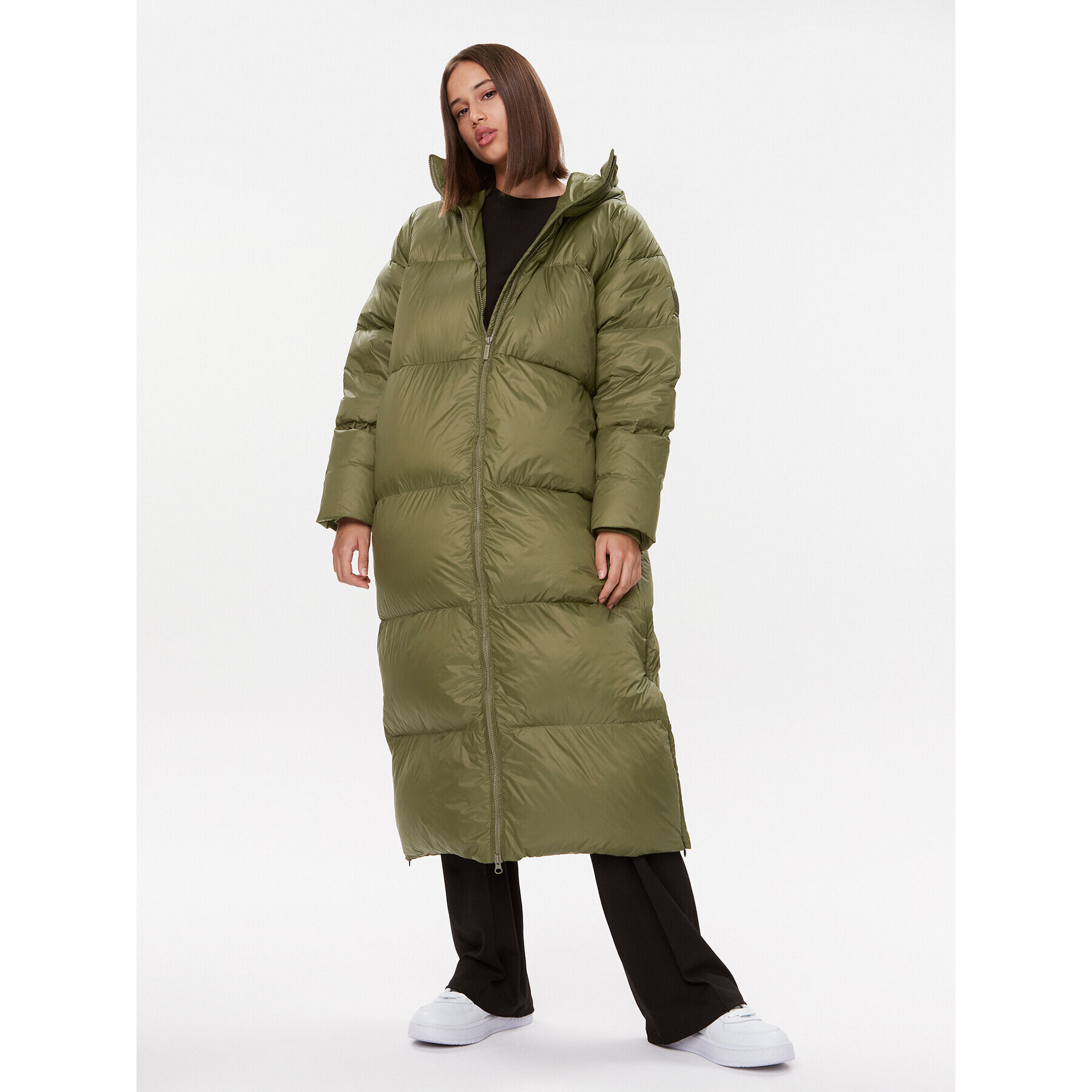 Bomboogie Пухено яке CW 8082 T MNA3 Зелен Relaxed Fit - Pepit.bg