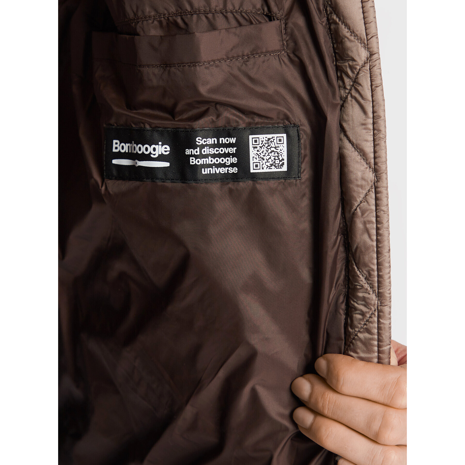 Bomboogie Пухено яке GW 6012 T DLC Кафяв Regular Fit - Pepit.bg