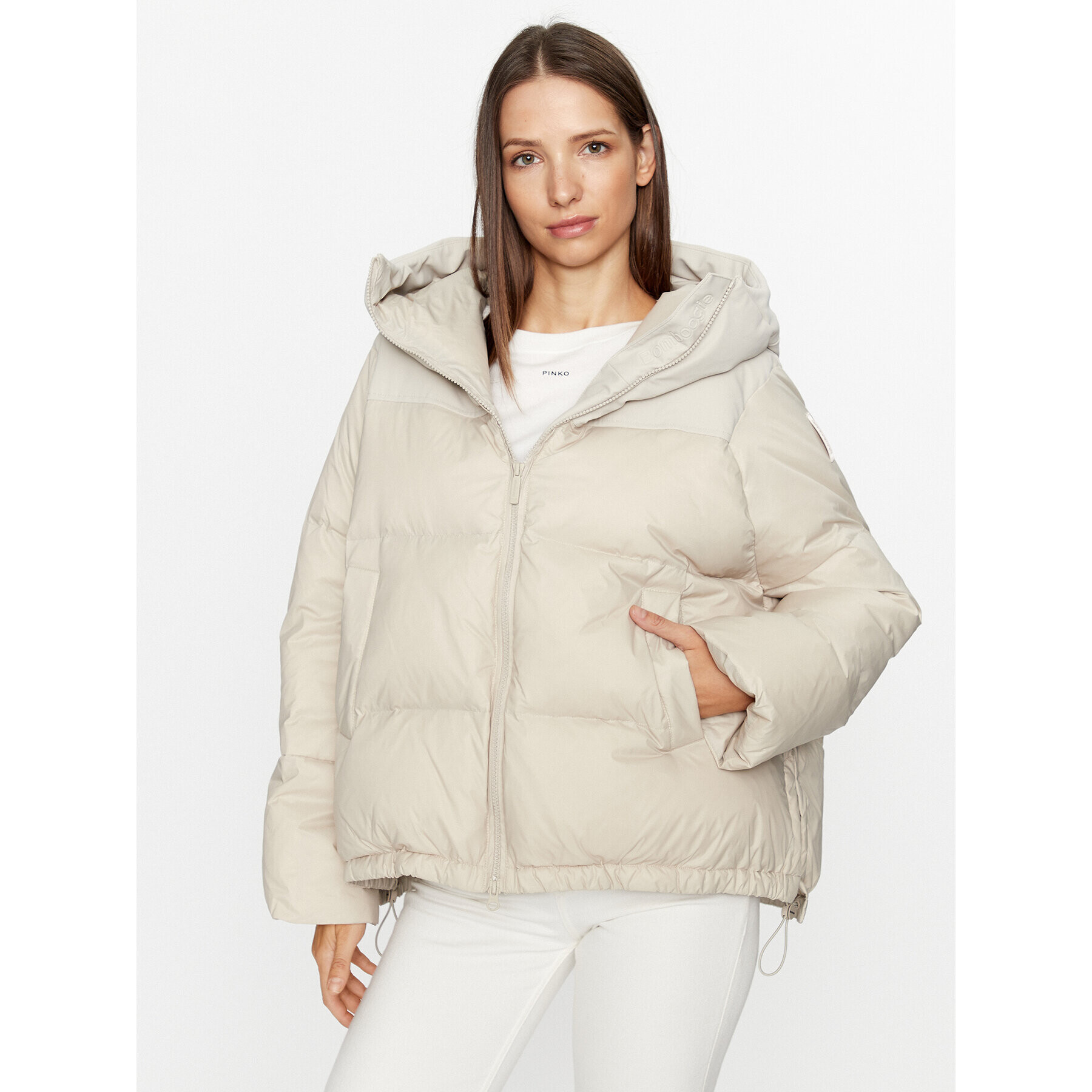 Bomboogie Пухено яке GW 7524 T NM3 Бежов Relaxed Fit - Pepit.bg