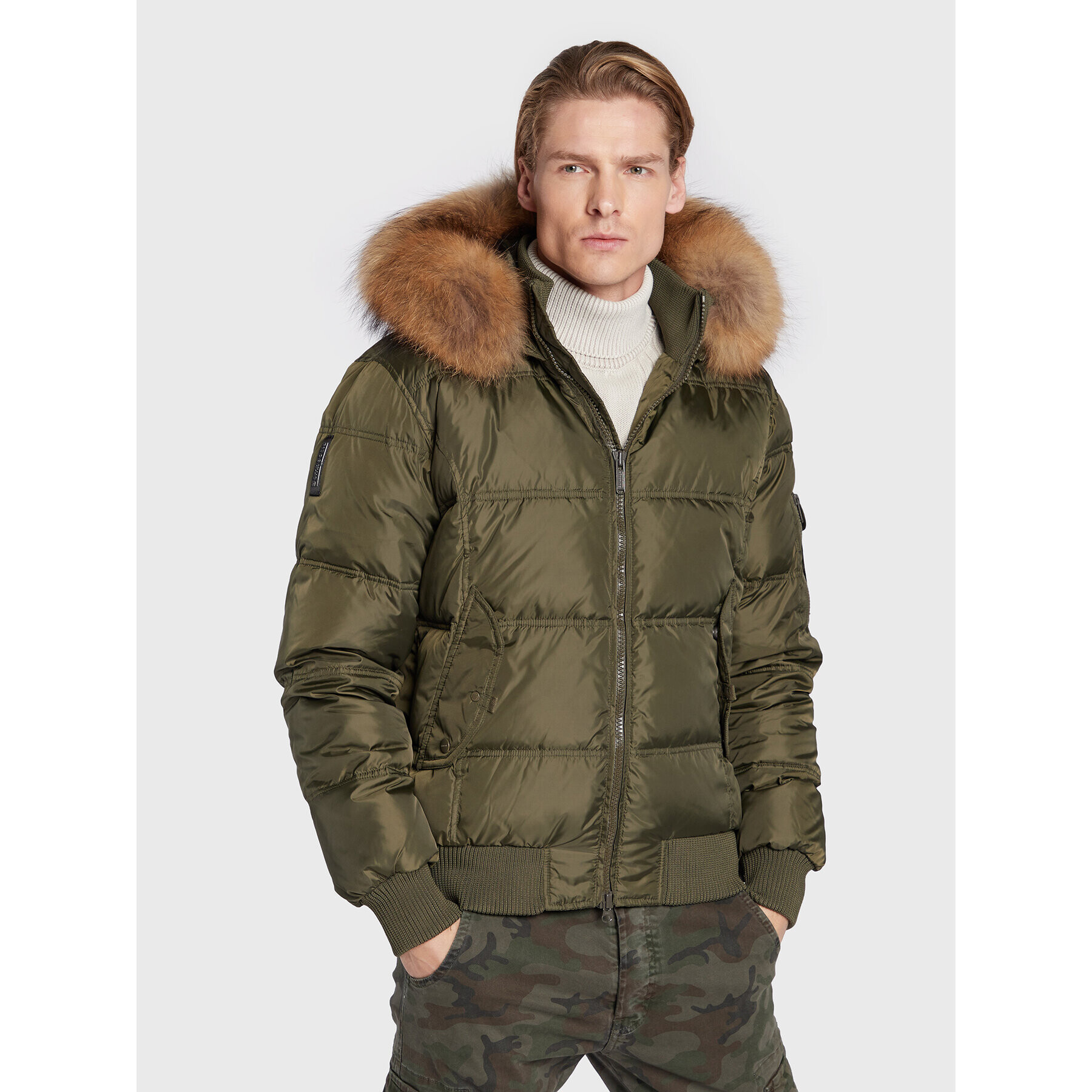 Bomboogie Пухено яке JM 603P T NIW Зелен Regular Fit - Pepit.bg