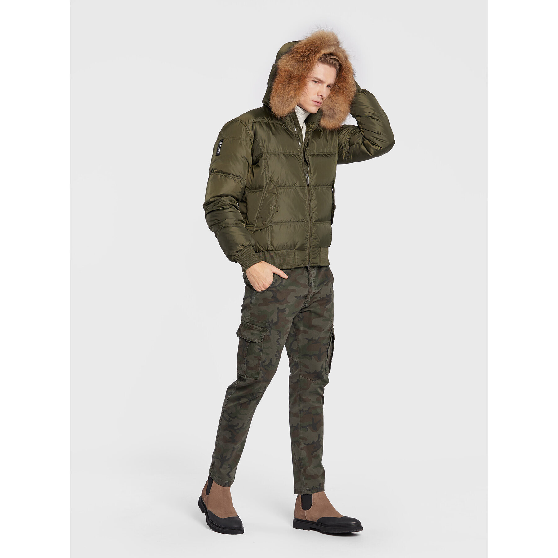 Bomboogie Пухено яке JM 603P T NIW Зелен Regular Fit - Pepit.bg