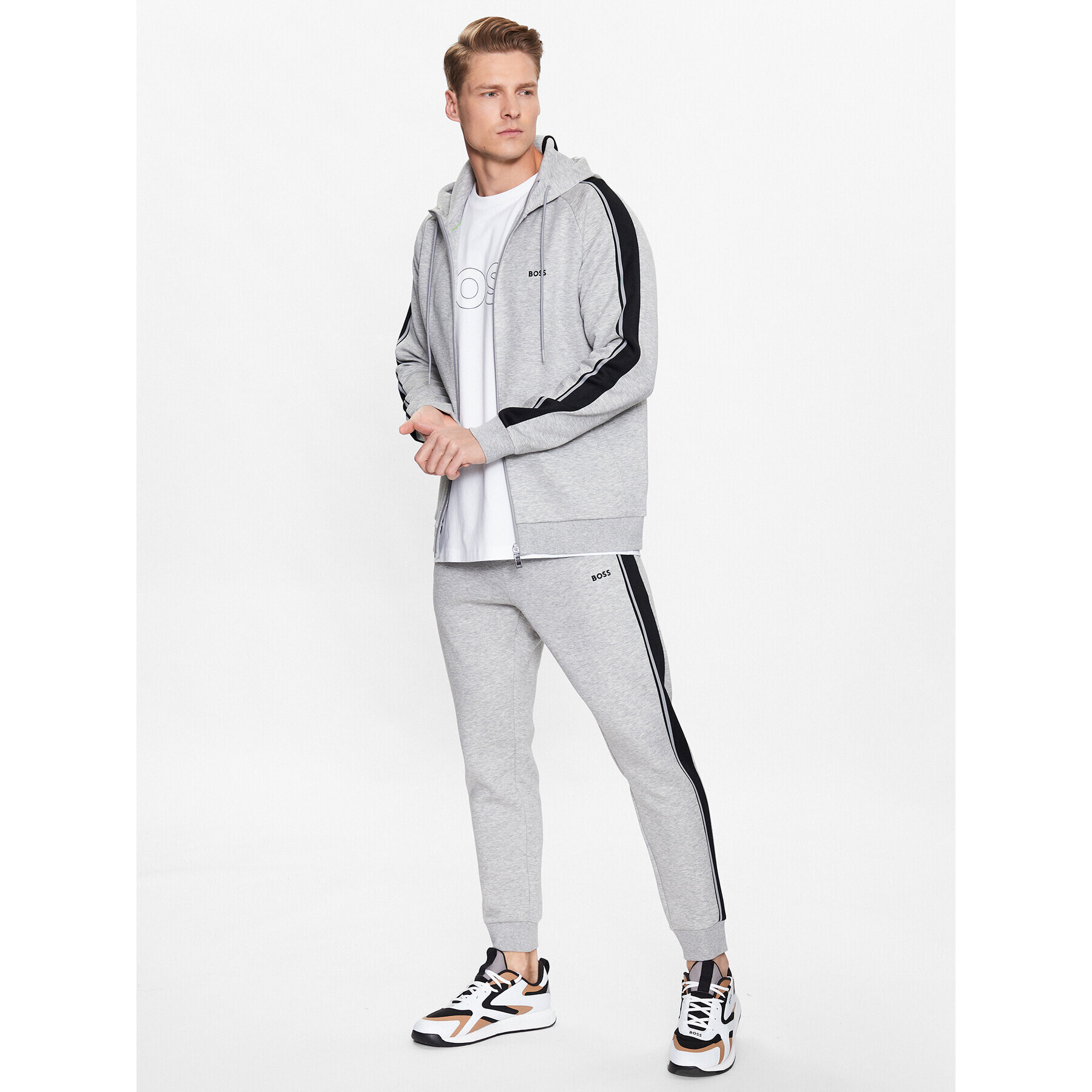 Boss Анцуг 50497185 Сив Regular Fit - Pepit.bg