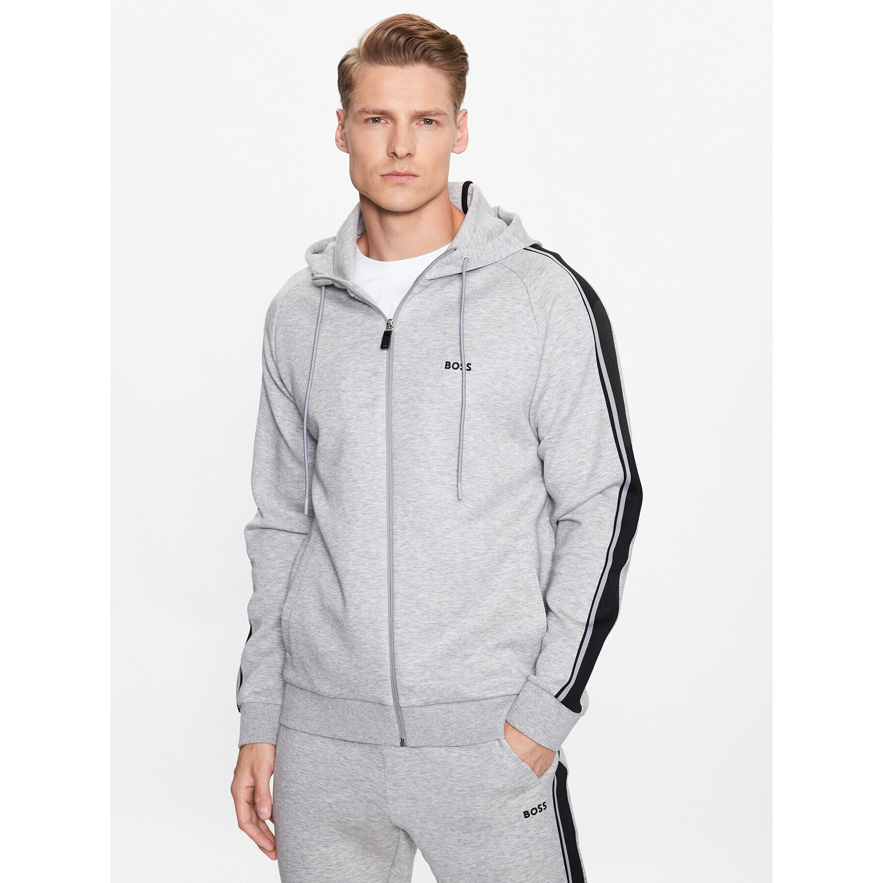Boss Анцуг 50497185 Сив Regular Fit - Pepit.bg