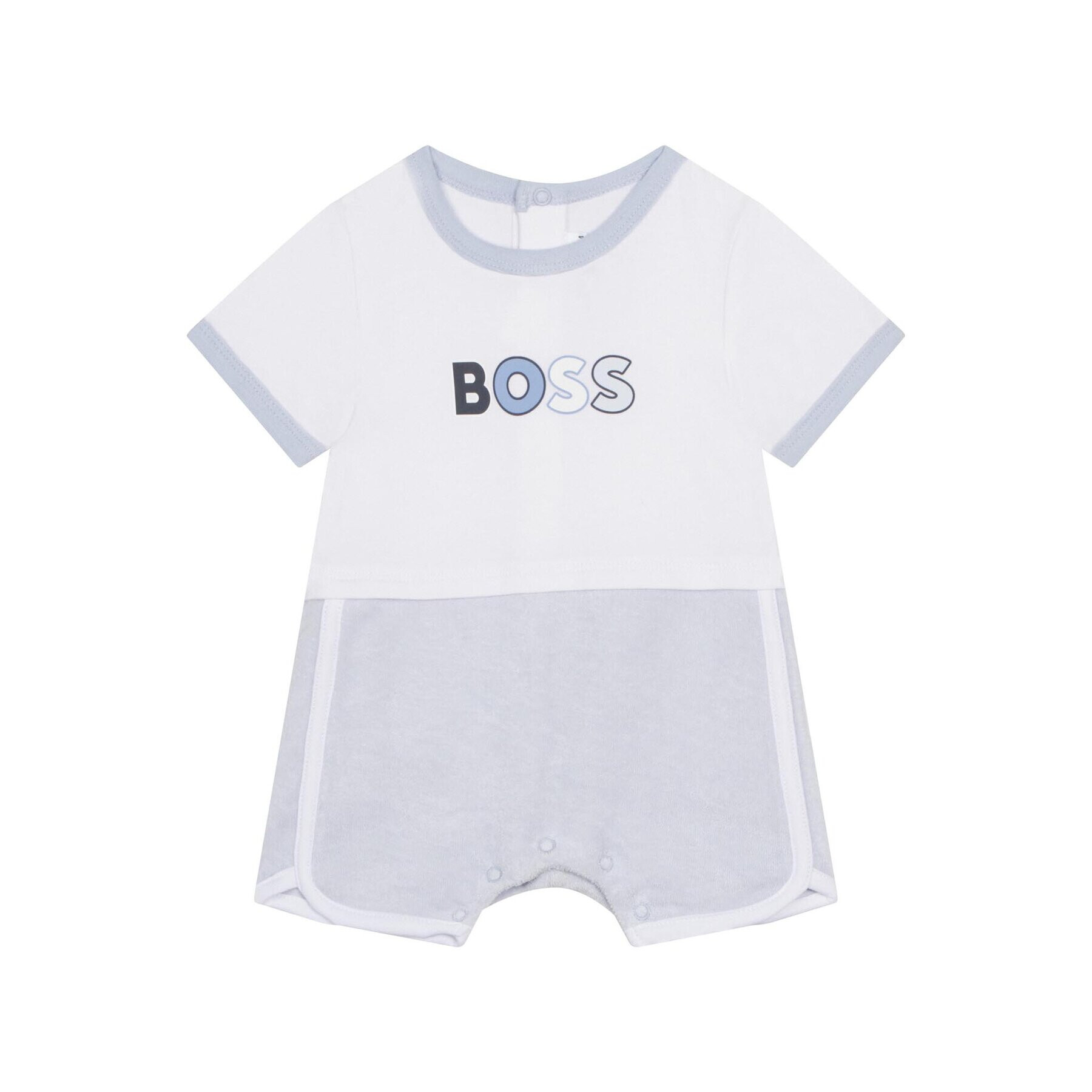 Boss Бебешки гащеризон без стъпала J94340 Син Regular Fit - Pepit.bg