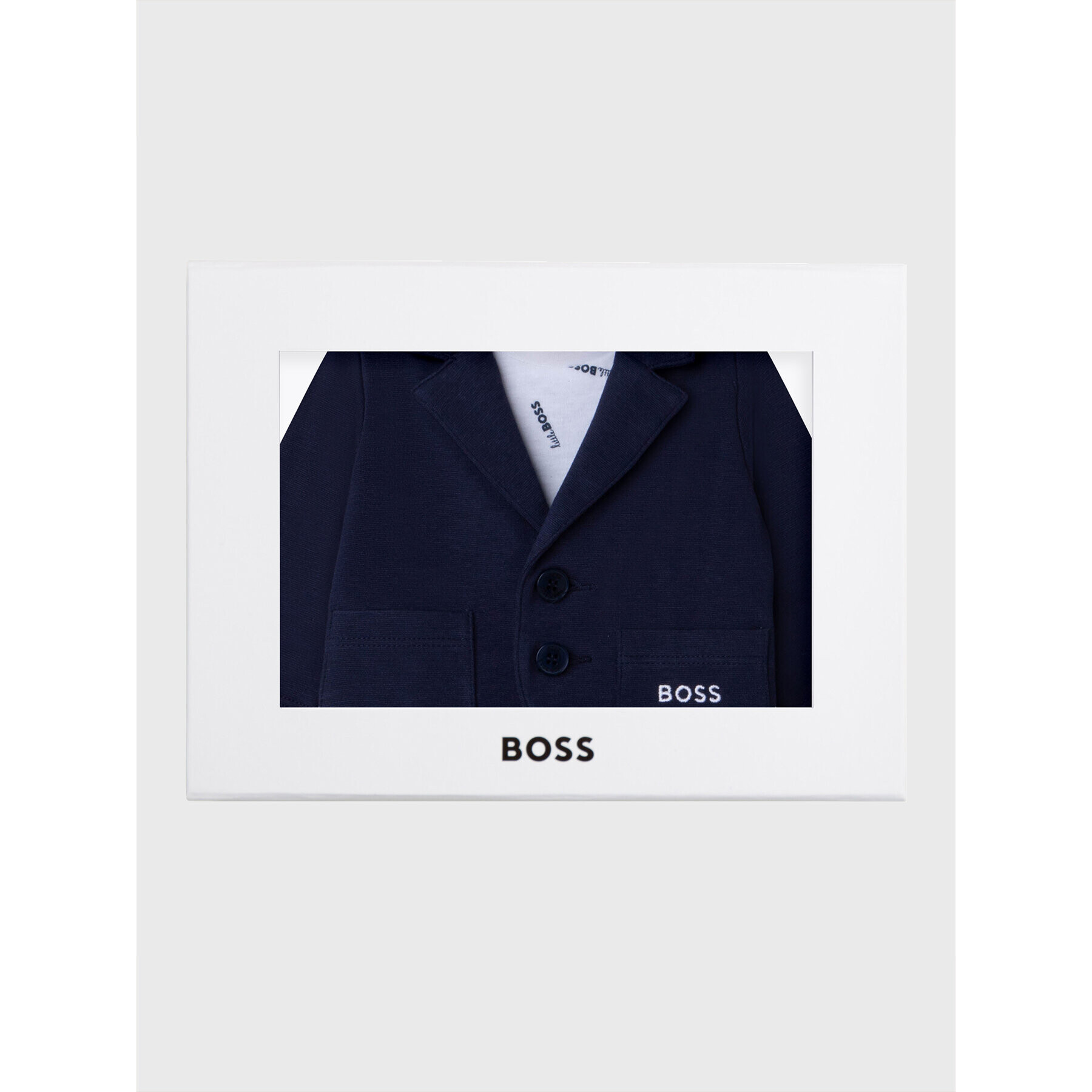 Boss Бебешки гащеризон без стъпала J94326 Тъмносин Regular Fit - Pepit.bg