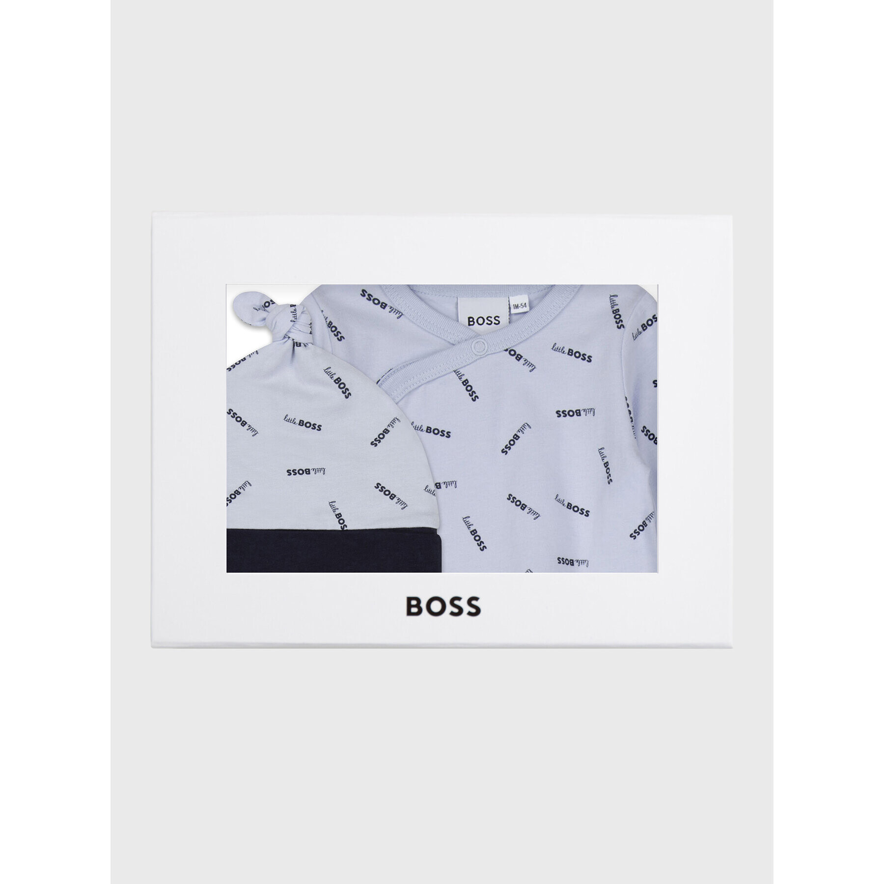 Boss Бебешки гащеризон със стъпала J98377 Син - Pepit.bg