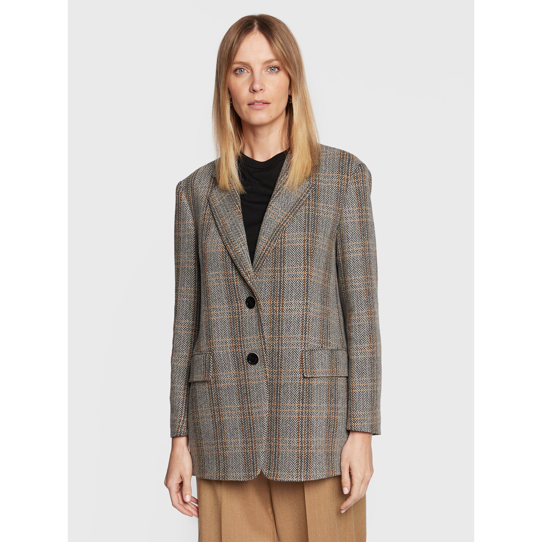 Boss Блейзър C_Jenelli 50481107 Сив Regular Fit - Pepit.bg