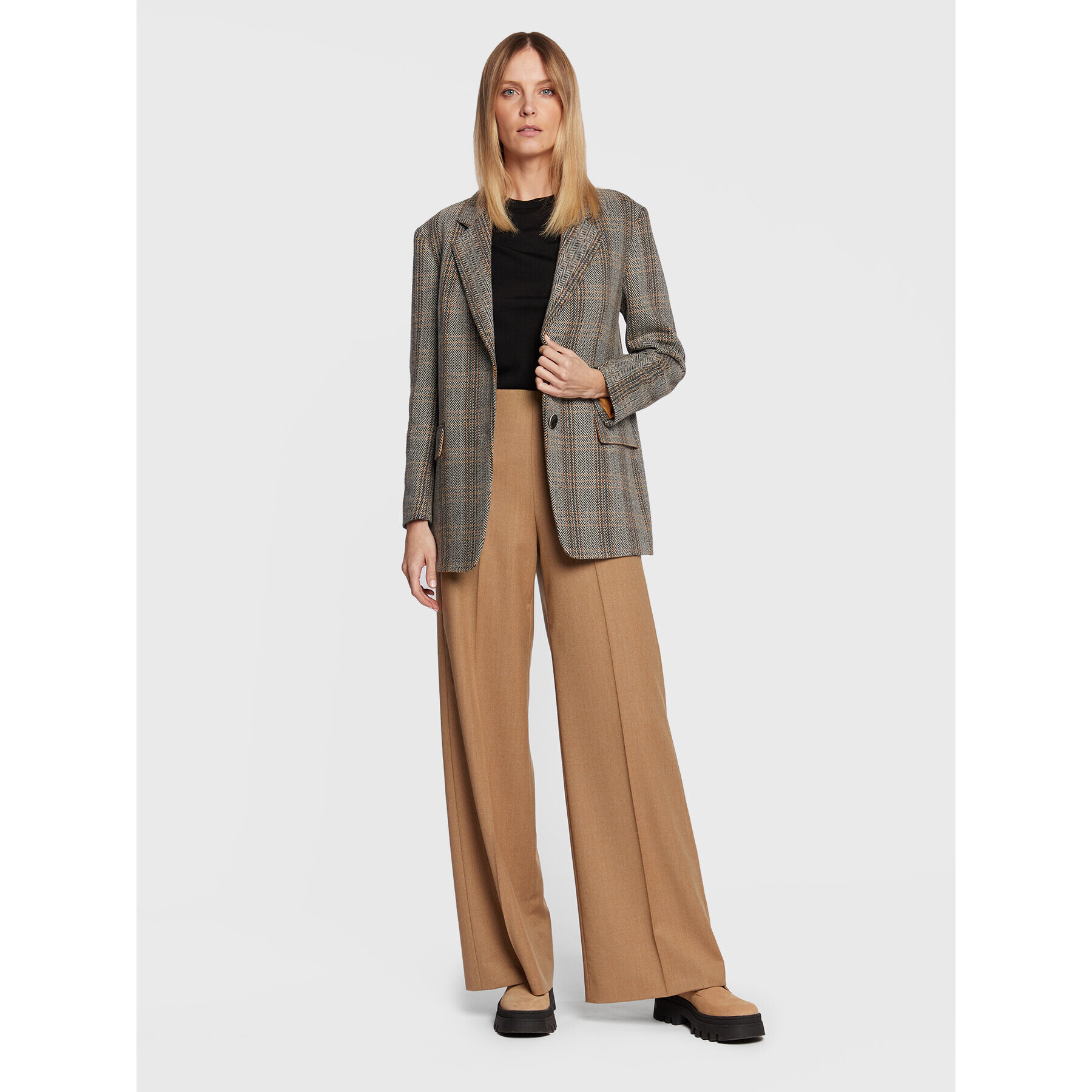 Boss Блейзър C_Jenelli 50481107 Сив Regular Fit - Pepit.bg