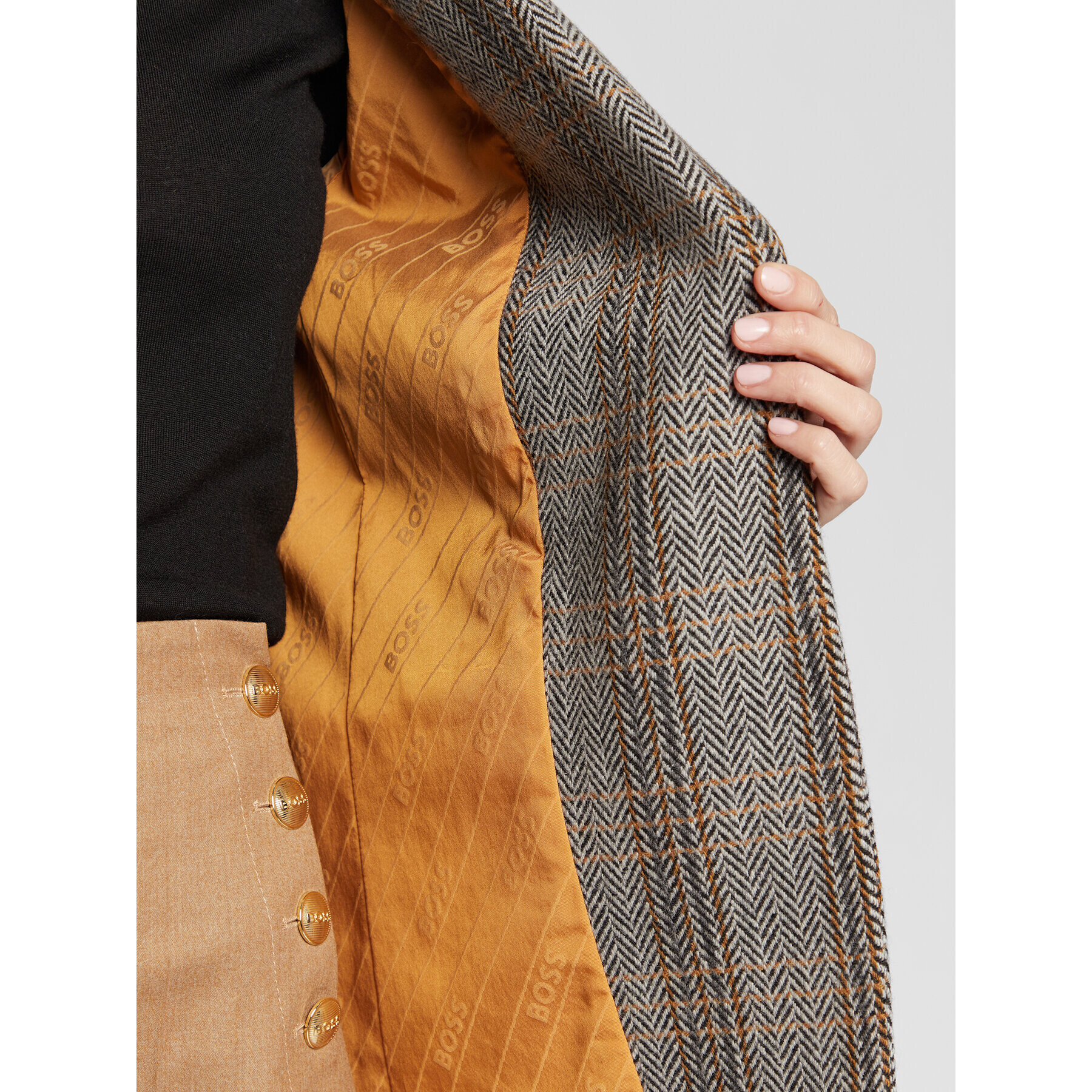 Boss Блейзър C_Jenelli 50481107 Сив Regular Fit - Pepit.bg