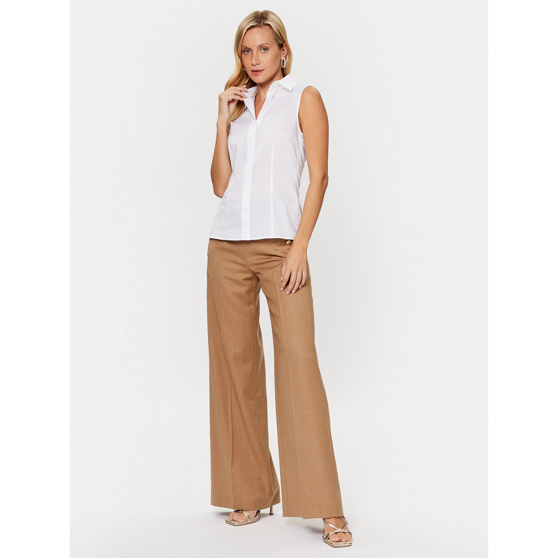 Boss Блуза 50490066 Бял Slim Fit - Pepit.bg