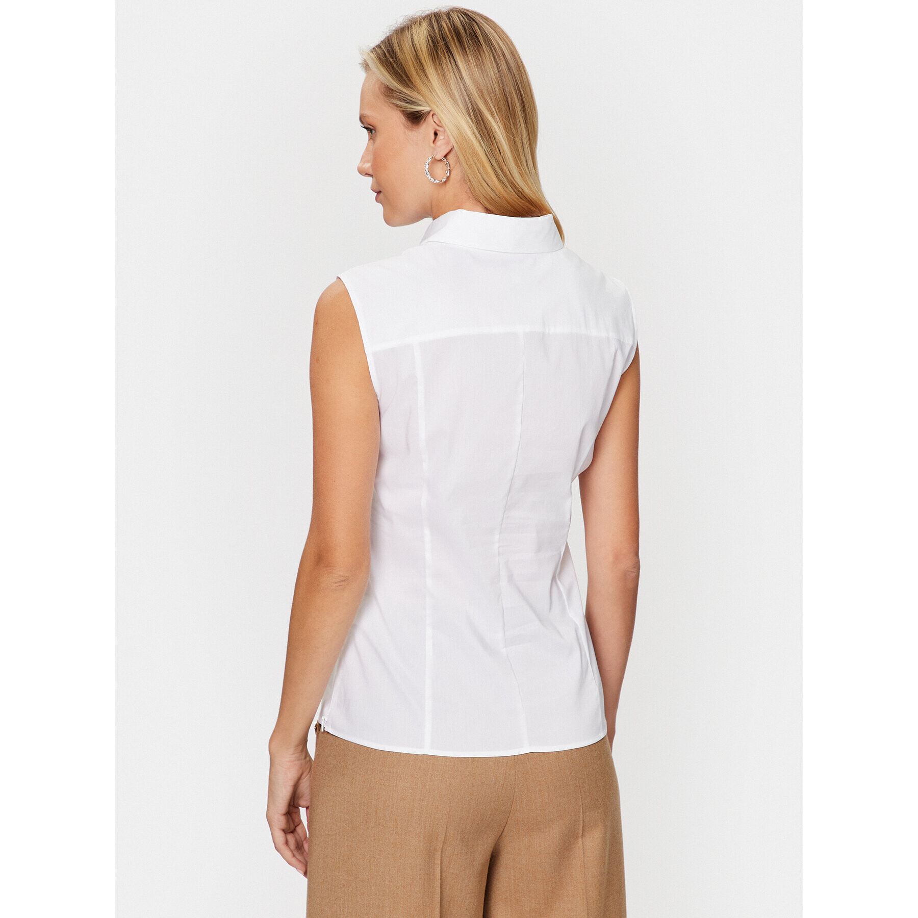 Boss Блуза 50490066 Бял Slim Fit - Pepit.bg