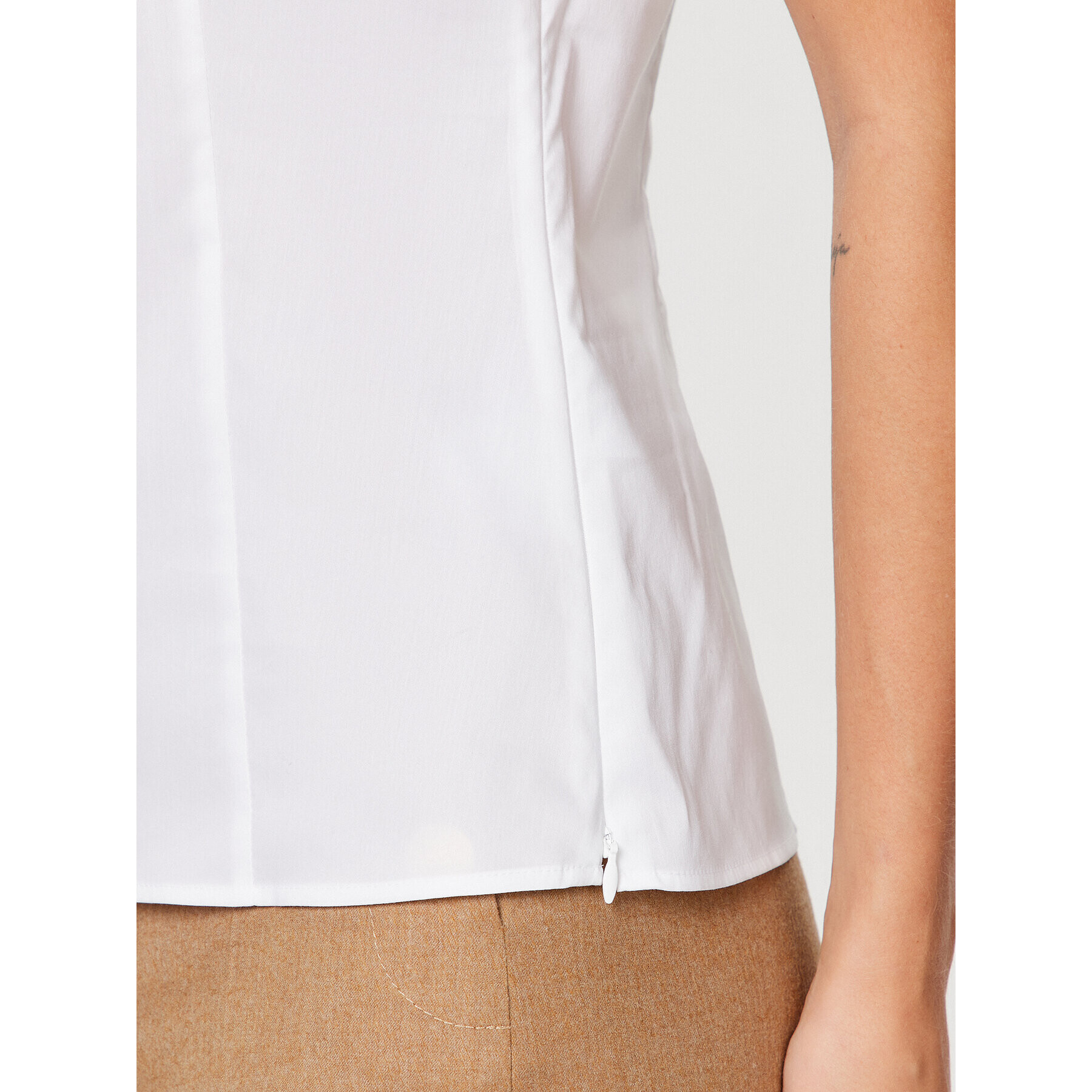 Boss Блуза 50490066 Бял Slim Fit - Pepit.bg