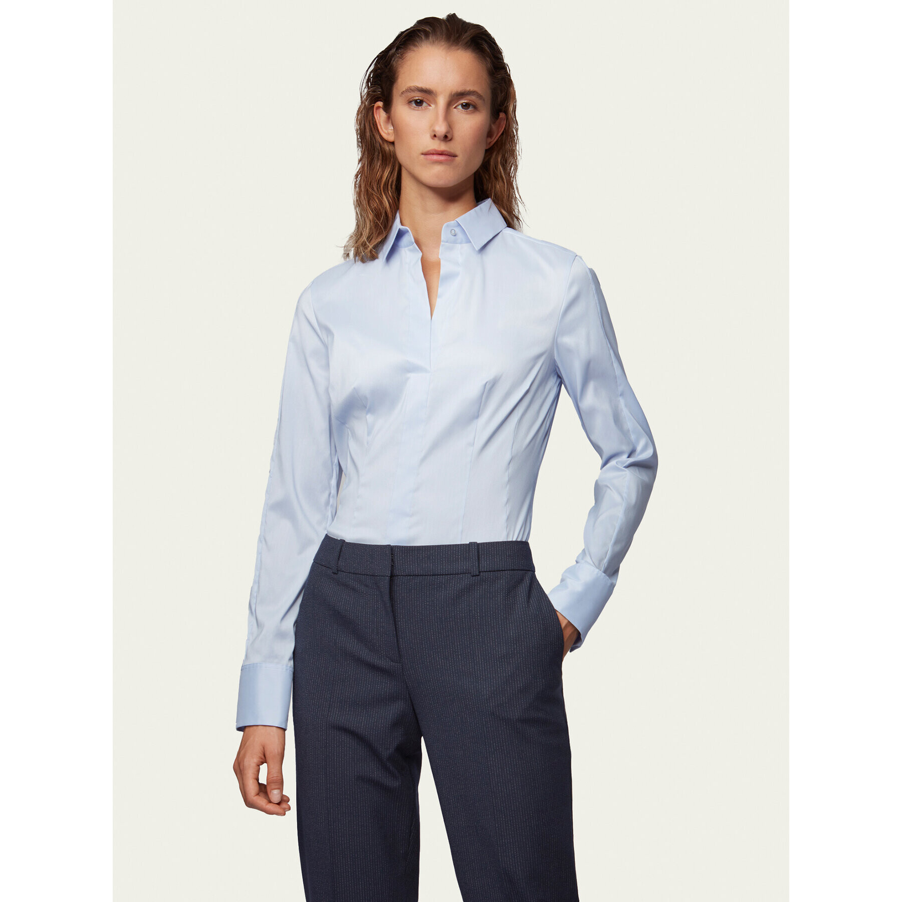 Boss Блуза Bashina6 50290338 Син Slim Fit - Pepit.bg