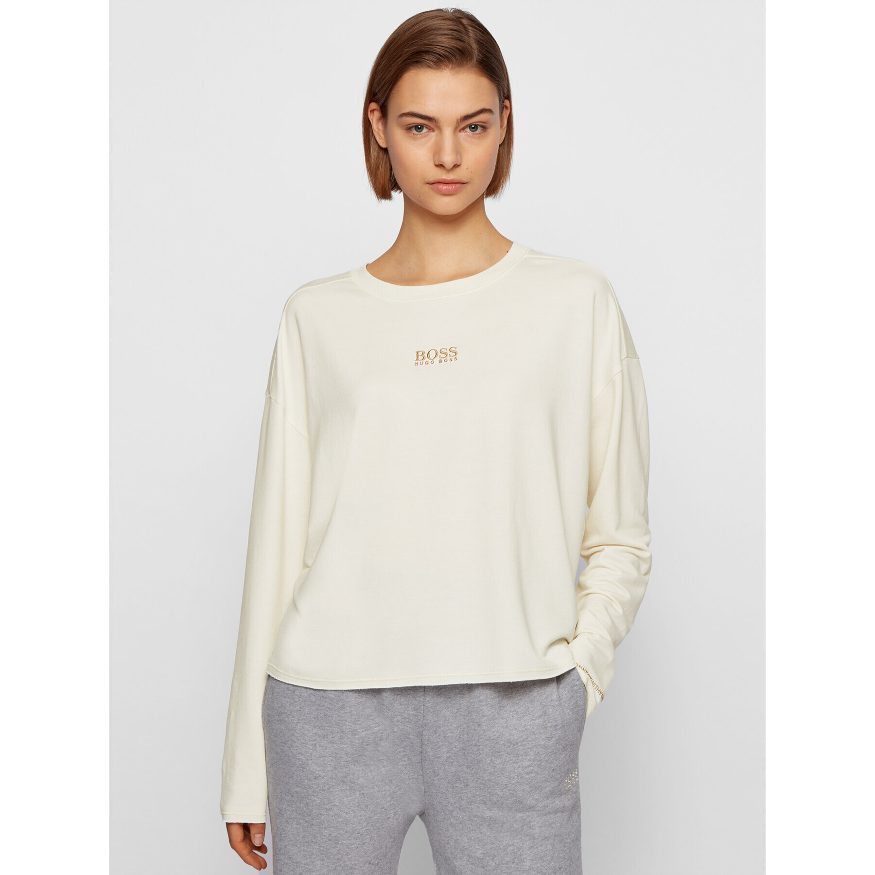 Boss Блуза C_Elina_Active 50456738 Бял Relaxed Fit - Pepit.bg
