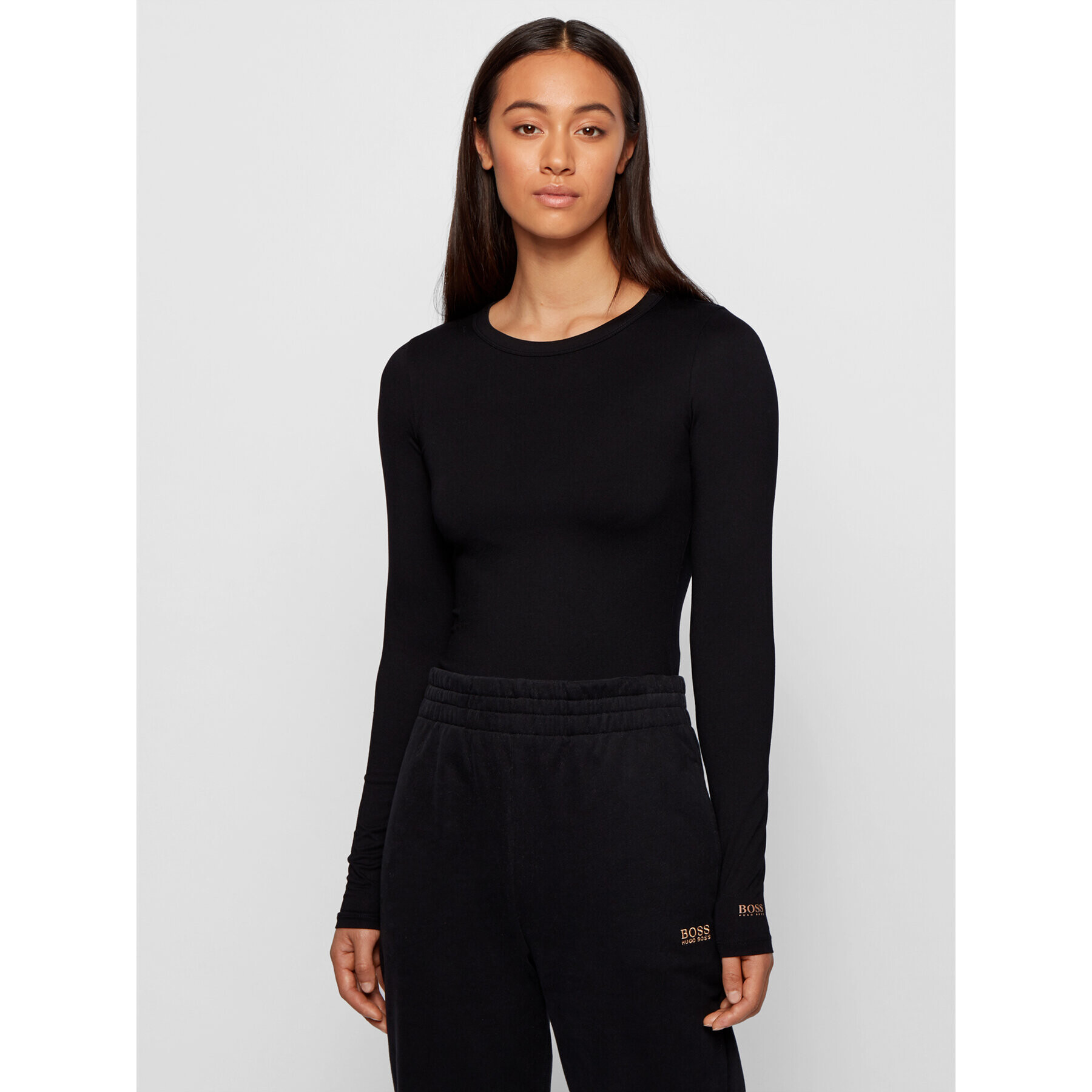 Boss Блуза C_Esabel_Active 50457401 Черен Slim Fit - Pepit.bg