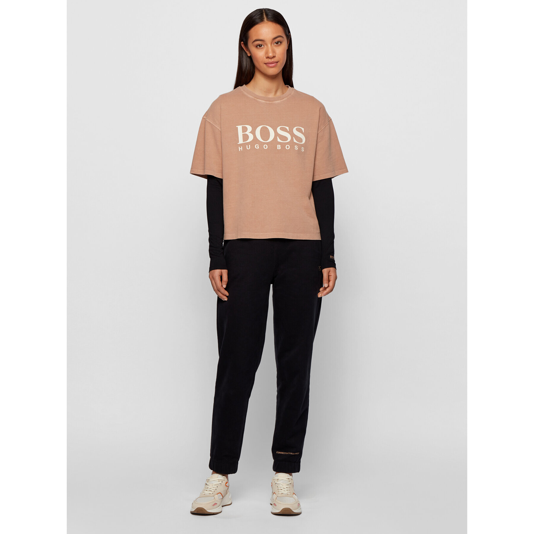 Boss Блуза C_Esabel_Active 50457401 Черен Slim Fit - Pepit.bg