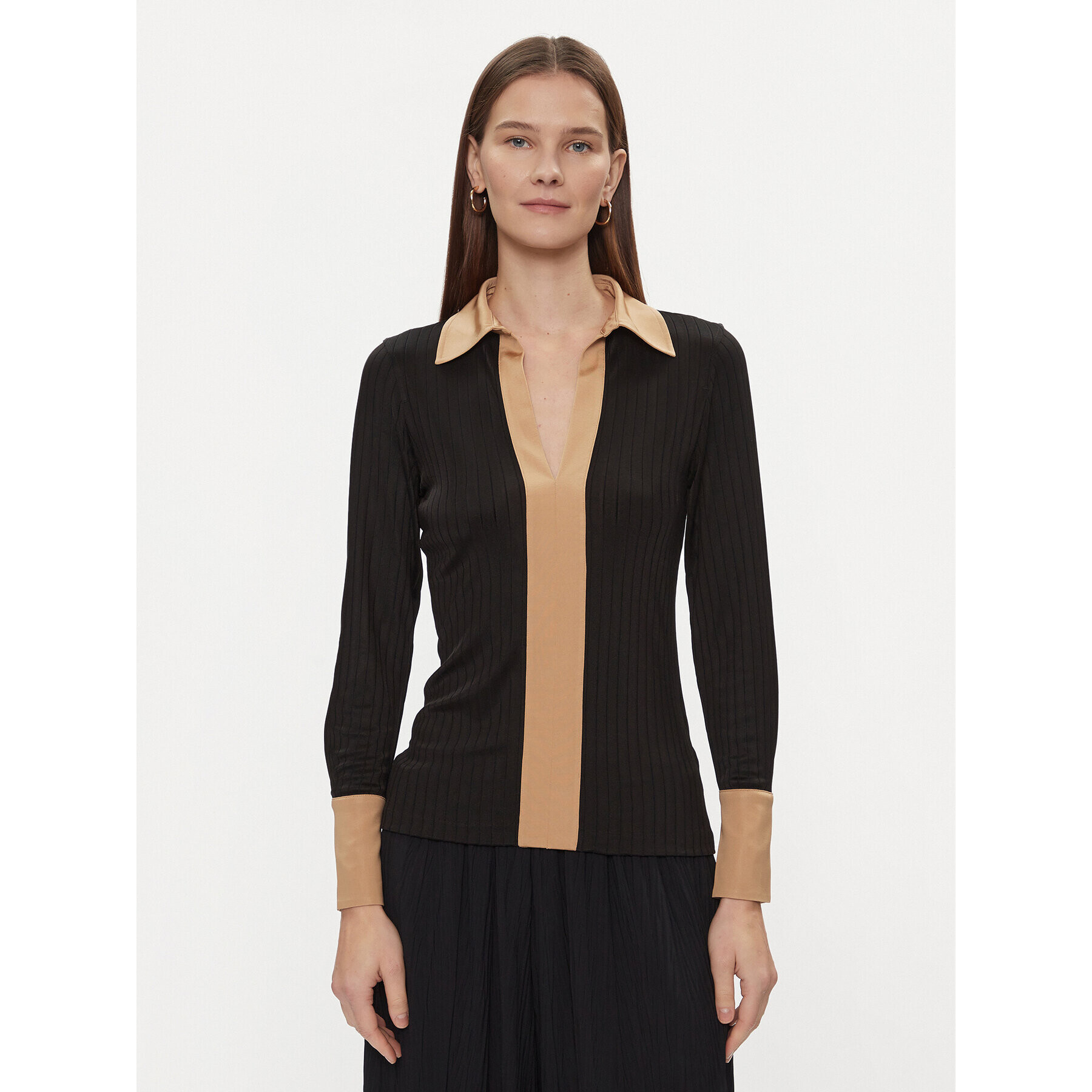 Boss Блуза Elanty 50505794 Черен Slim Fit - Pepit.bg