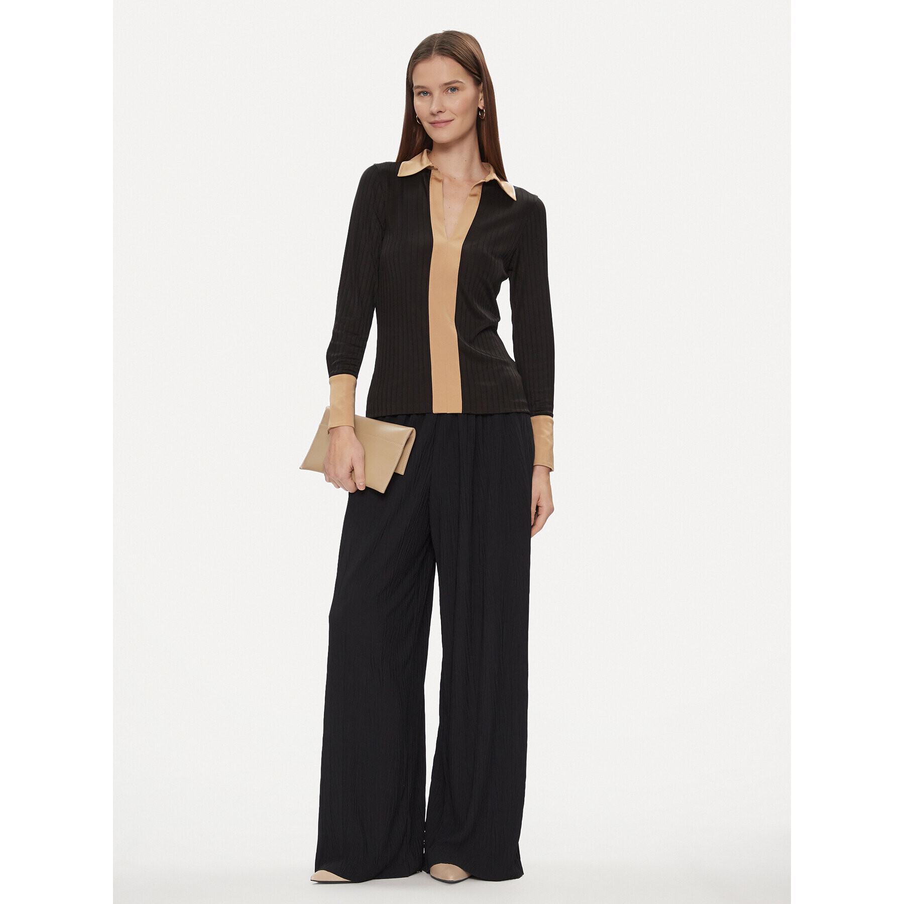 Boss Блуза Elanty 50505794 Черен Slim Fit - Pepit.bg