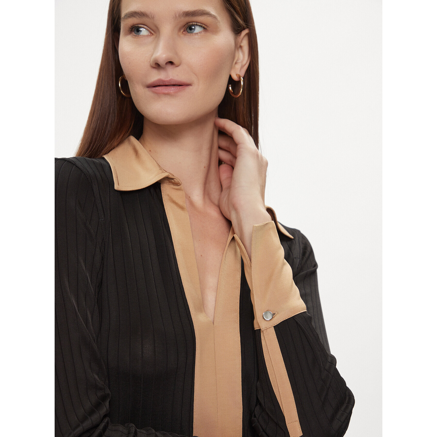 Boss Блуза Elanty 50505794 Черен Slim Fit - Pepit.bg