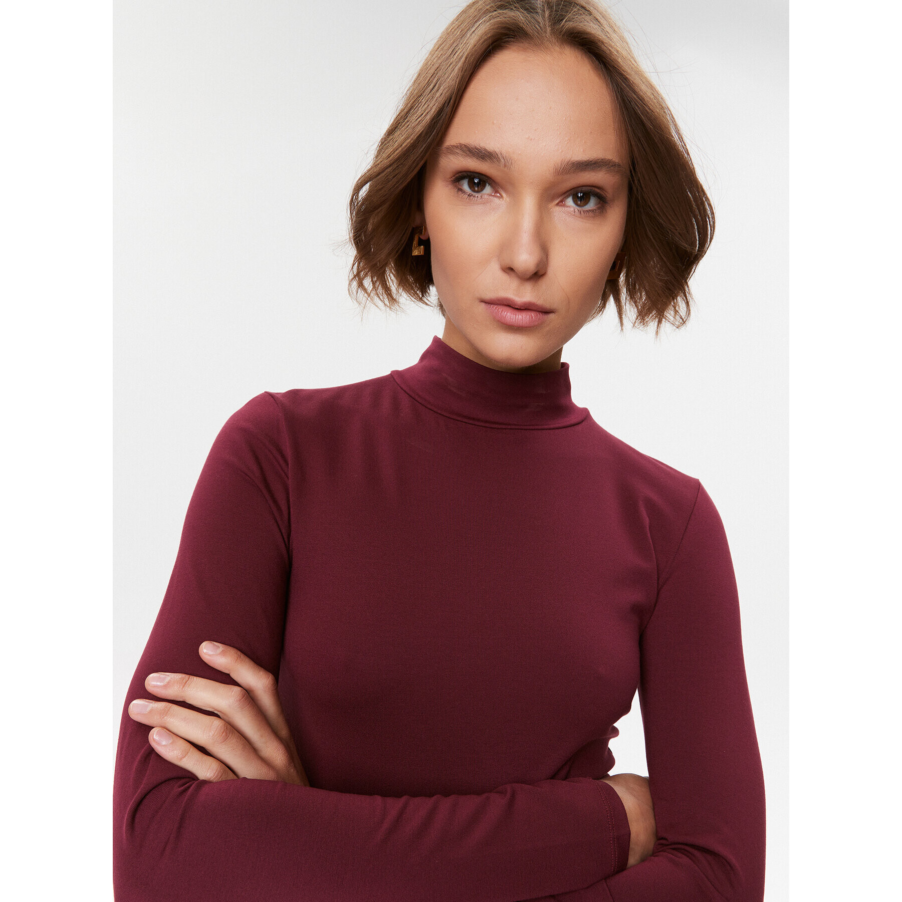 Boss Блуза Emata 50461114 Бордо Slim Fit - Pepit.bg