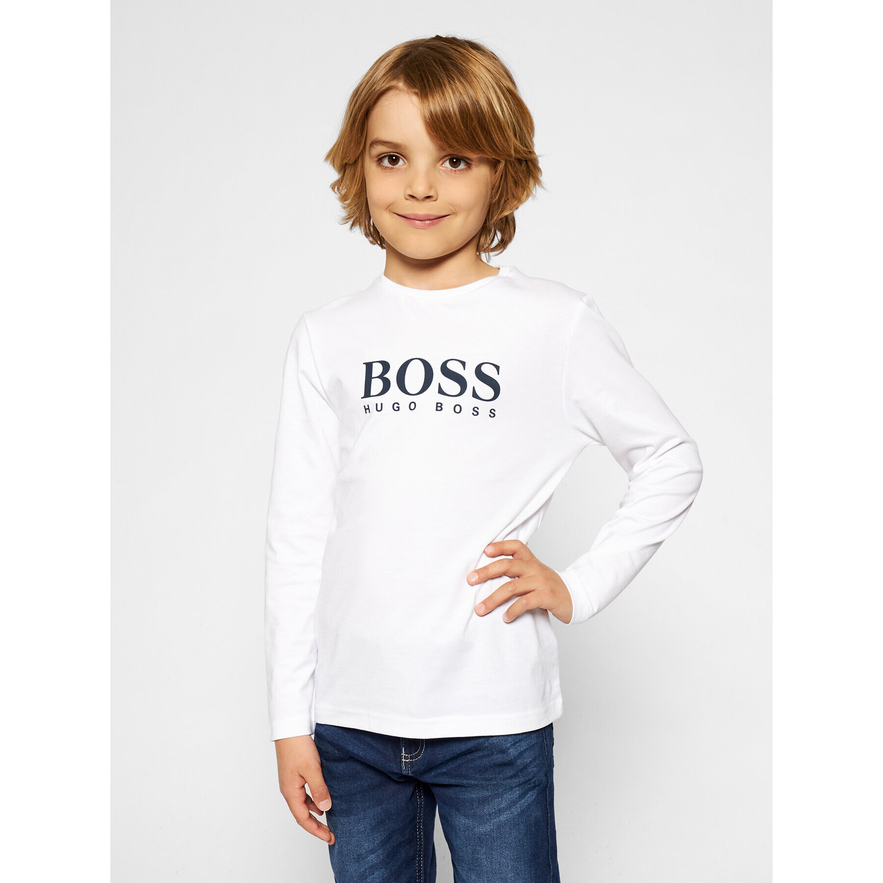Boss Блуза J25P21 S Бял Regular Fit - Pepit.bg