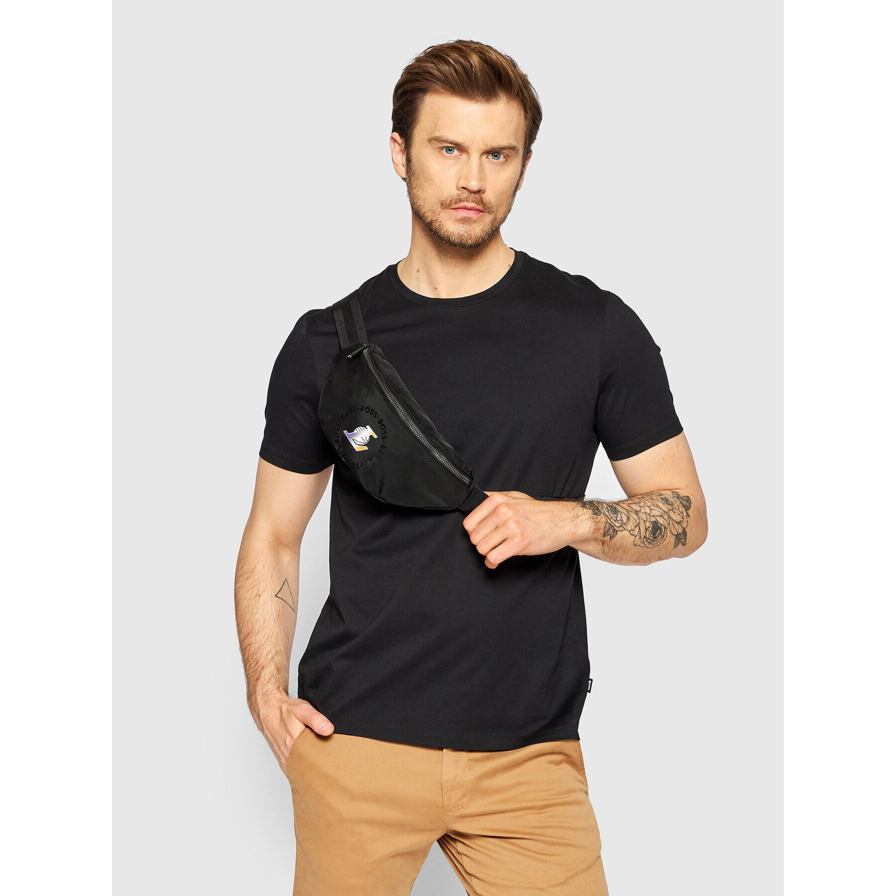 Boss Чанта за кръст Bumbag 50472071 Черен - Pepit.bg