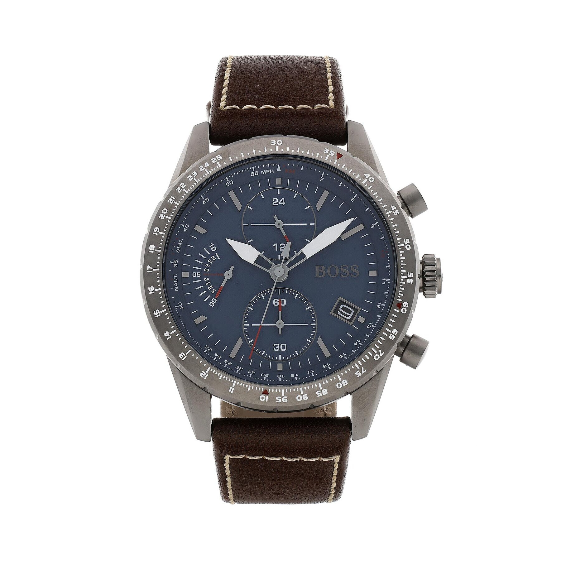 Boss Часовник Pilot Edition 1513852 Кафяв - Pepit.bg