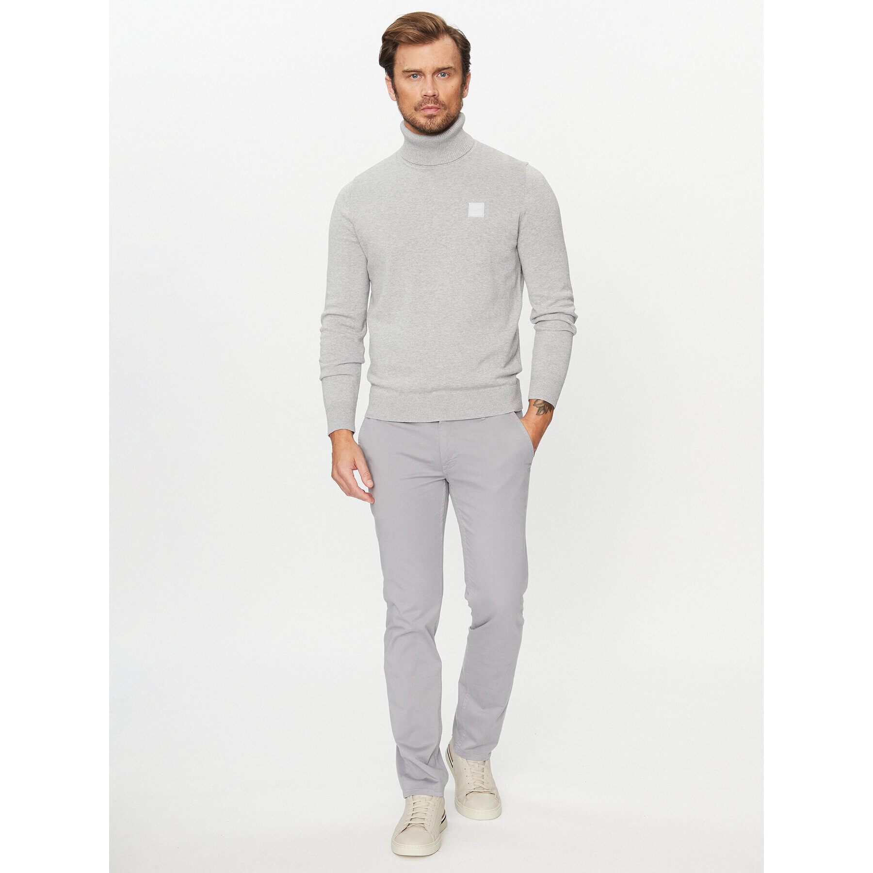 Boss Чино панталони 50470813 Сив Slim Fit - Pepit.bg