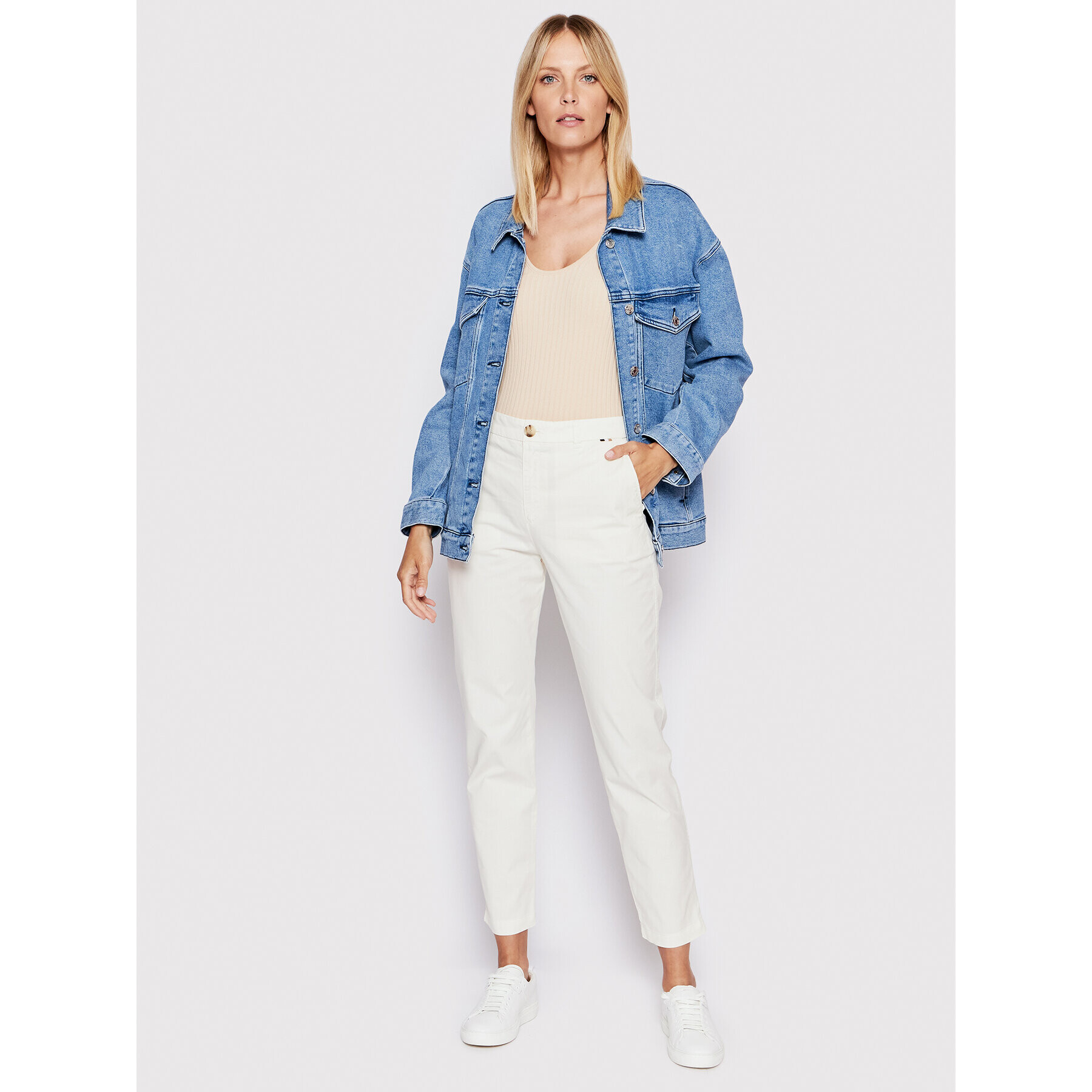 Boss Чино панталони C_Tachini2-D 50467693 Бежов Regular Fit - Pepit.bg