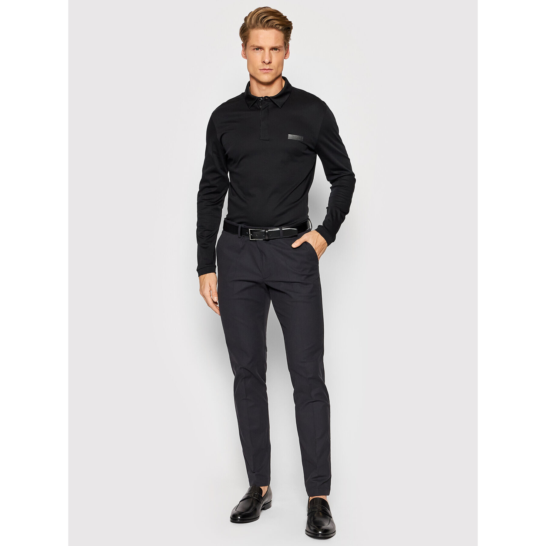 Boss Чино панталони Kaito1 50448724 Черен Regular Fit - Pepit.bg