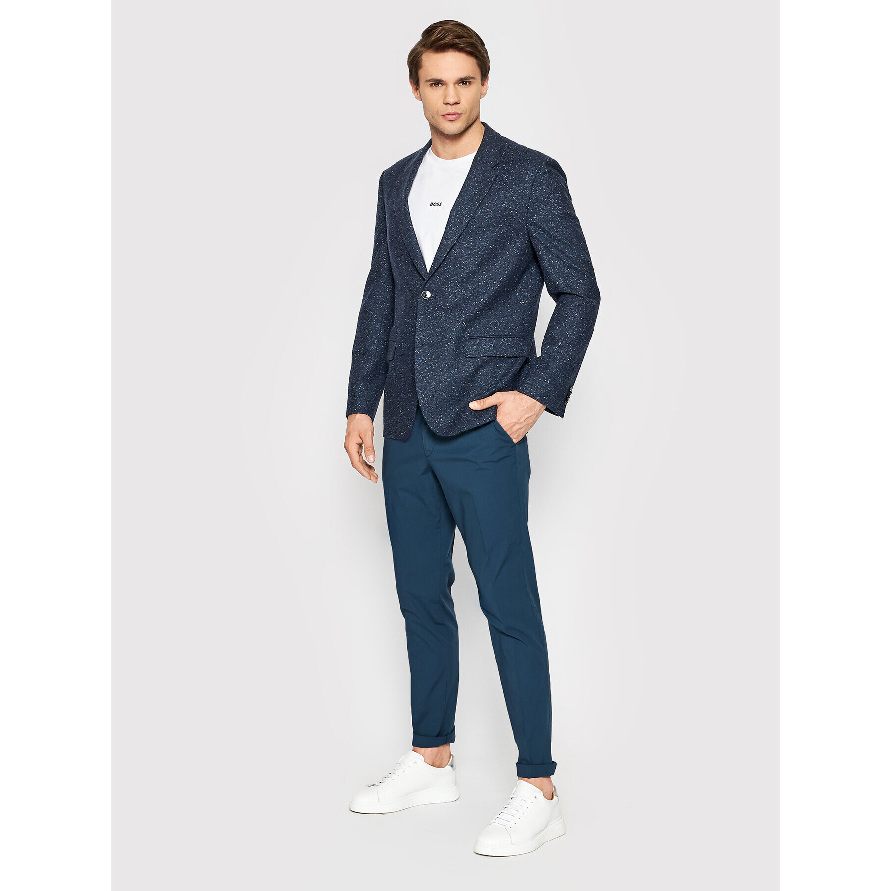 Boss Чино панталони Kaito1 50466506 Тъмносин Slim Fit - Pepit.bg