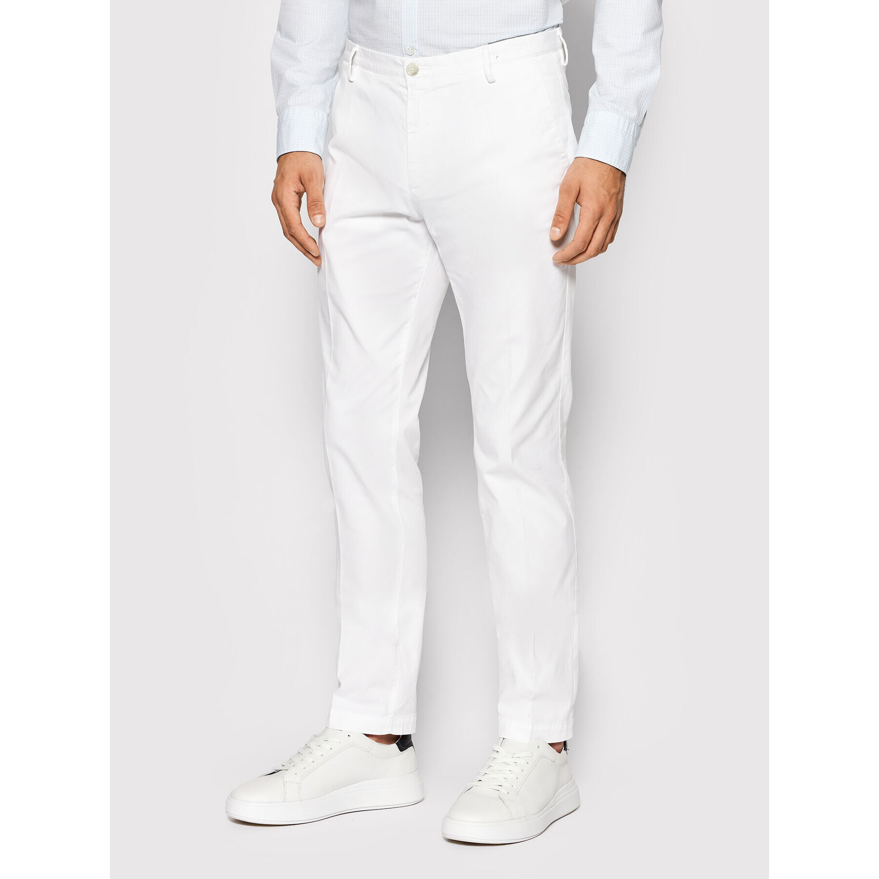 Boss Чино панталони Rice3-D 50325936 Бял Slim Fit - Pepit.bg