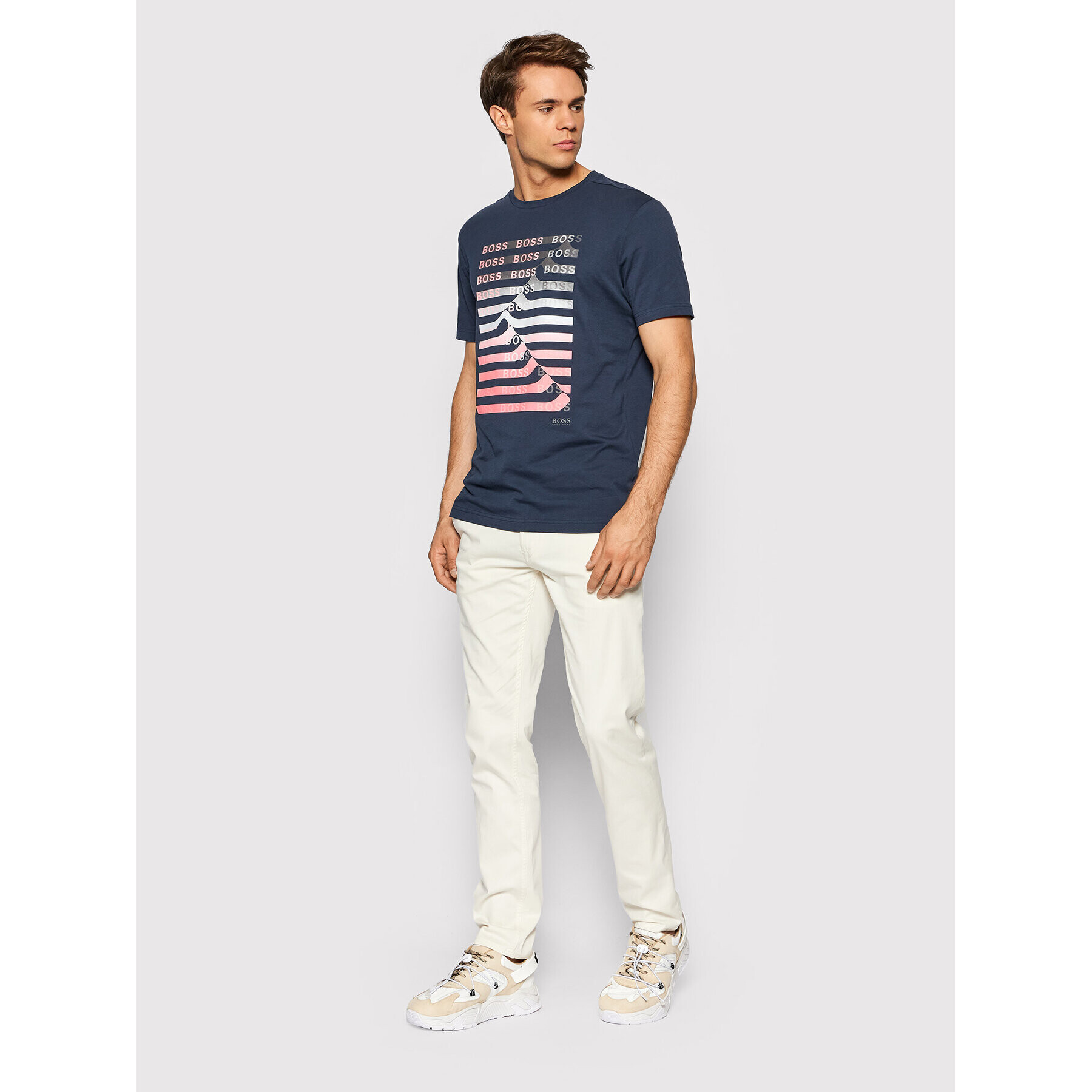 Boss Чино панталони 50379152 Бял Slim Fit - Pepit.bg