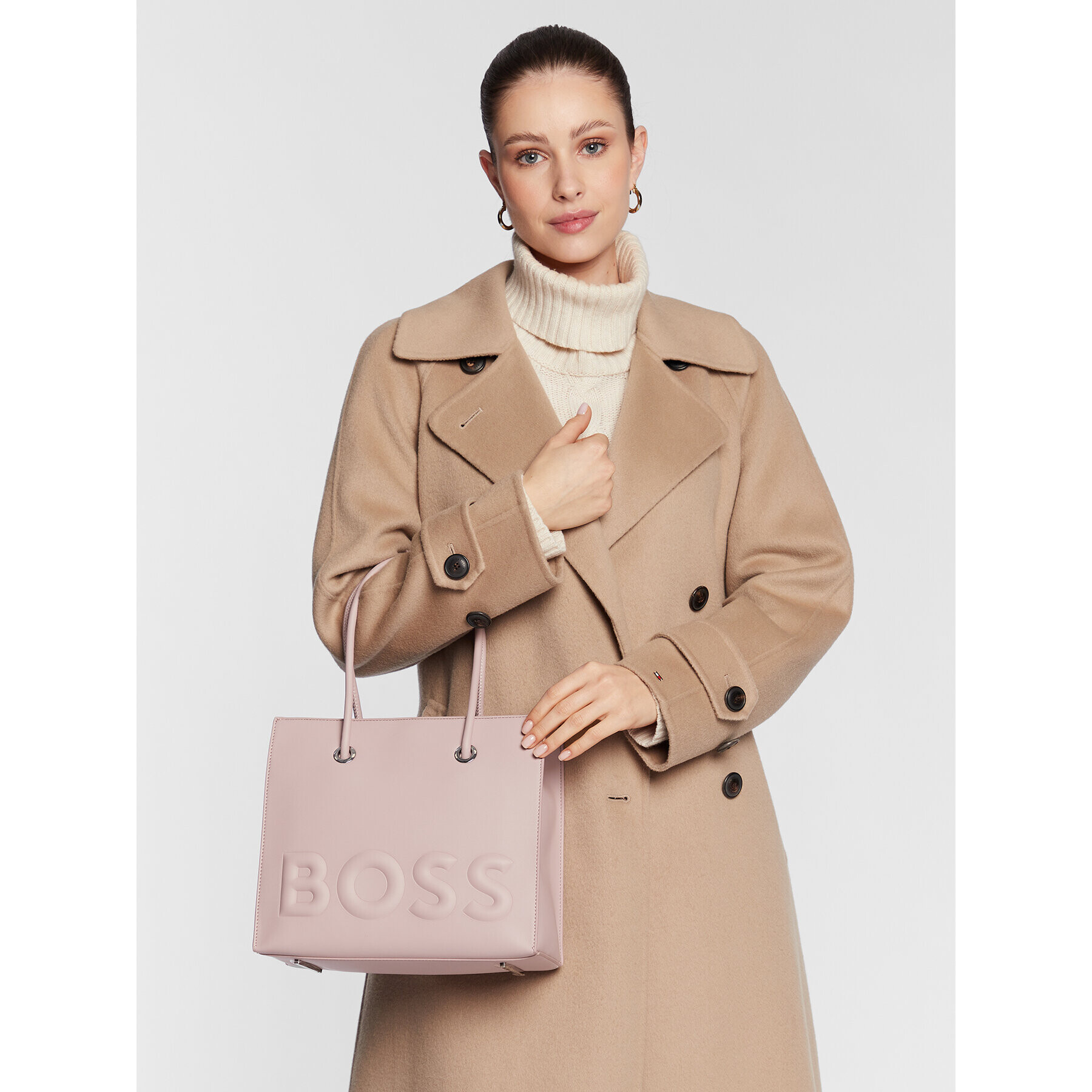 Boss Дамска чанта Susan 50472420 10243762 01 Розов - Pepit.bg