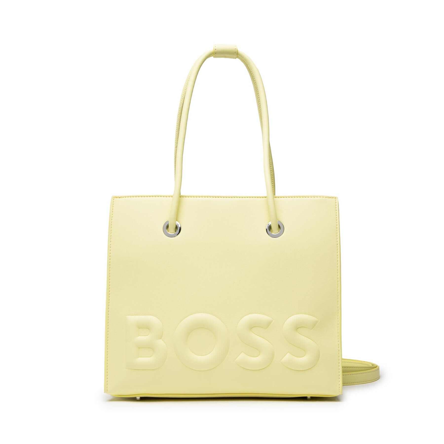 Boss Дамска чанта Susan Sm Tote-Sl 50472420 Жълт - Pepit.bg