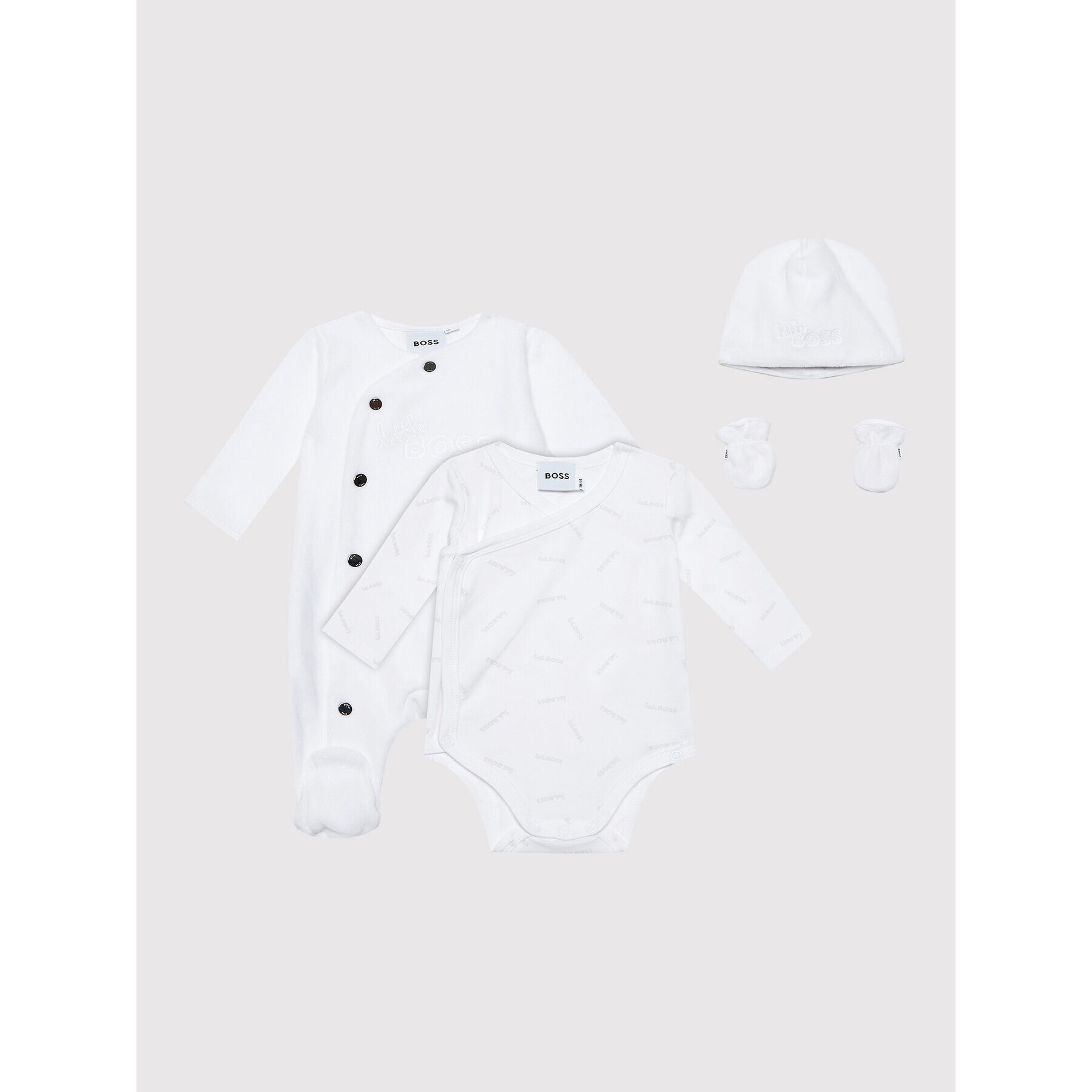 Boss Детски комплект J98381 Бял Regular Fit - Pepit.bg