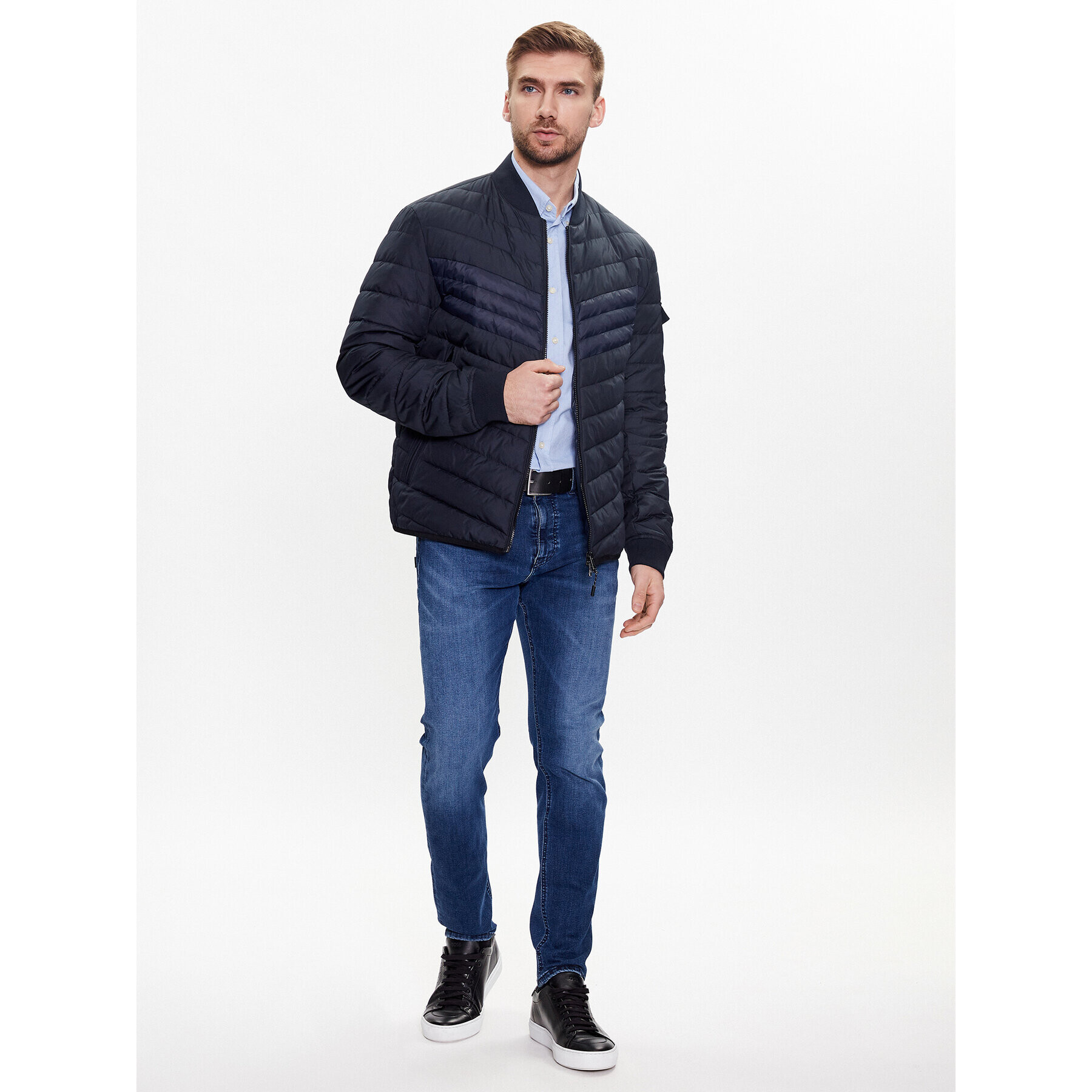 Boss Дънки Taber Zip 50490533 Син Tapered Fit - Pepit.bg