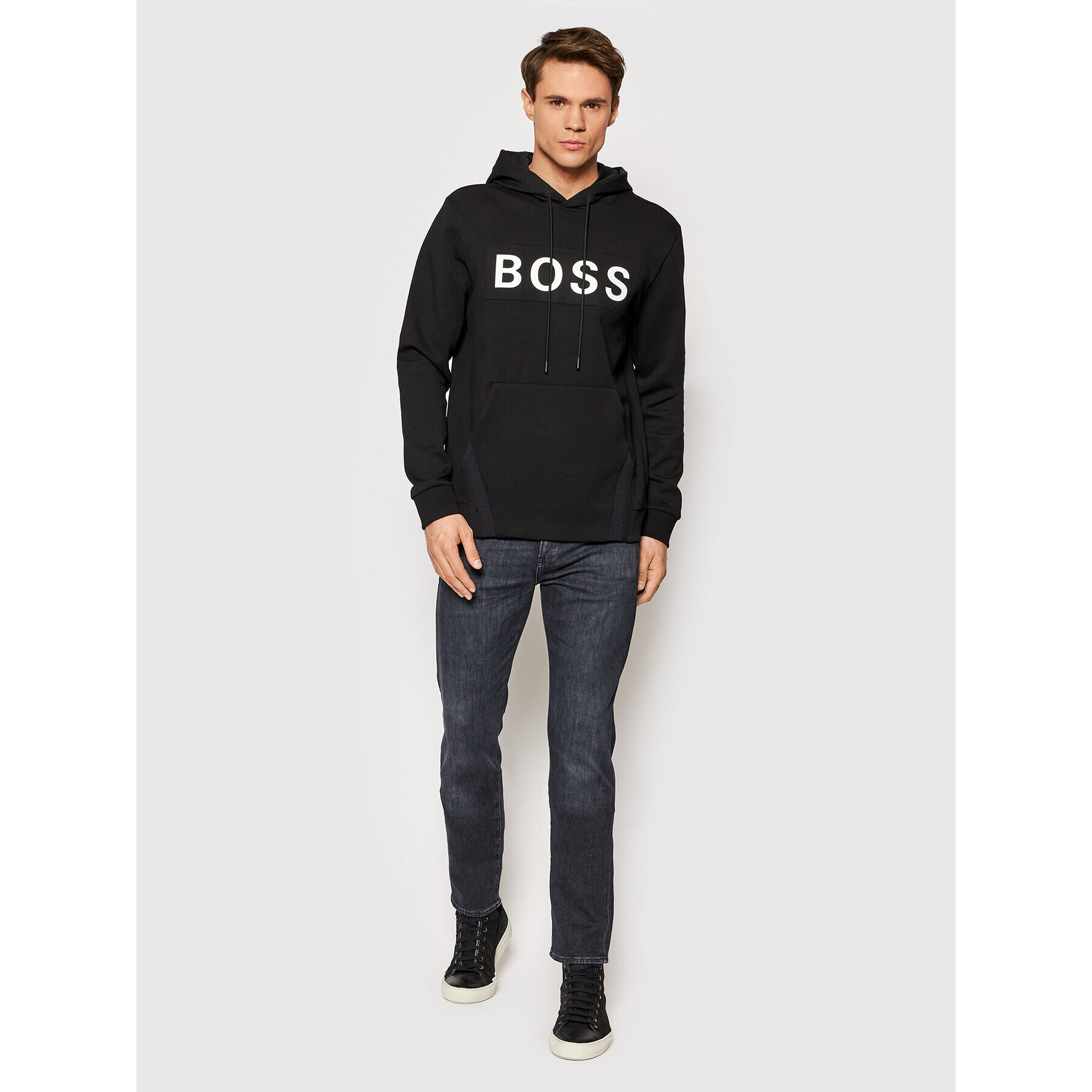 Boss Дънки Delaware3 50463299 Черен Slim Fit - Pepit.bg