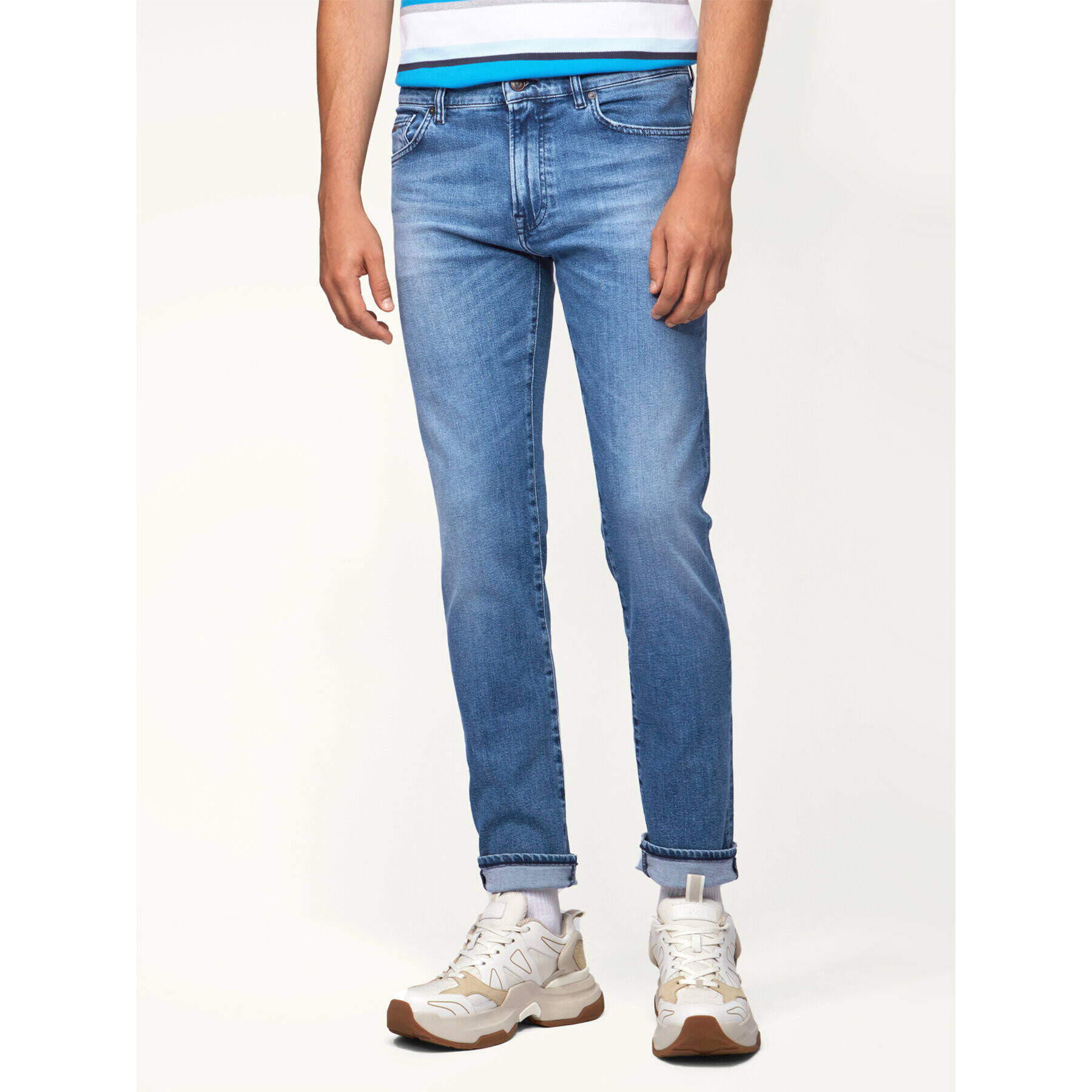 Boss Дънки тип Regular Fit Maine Bc-C Bright 50389628 Син Regular Fit - Pepit.bg