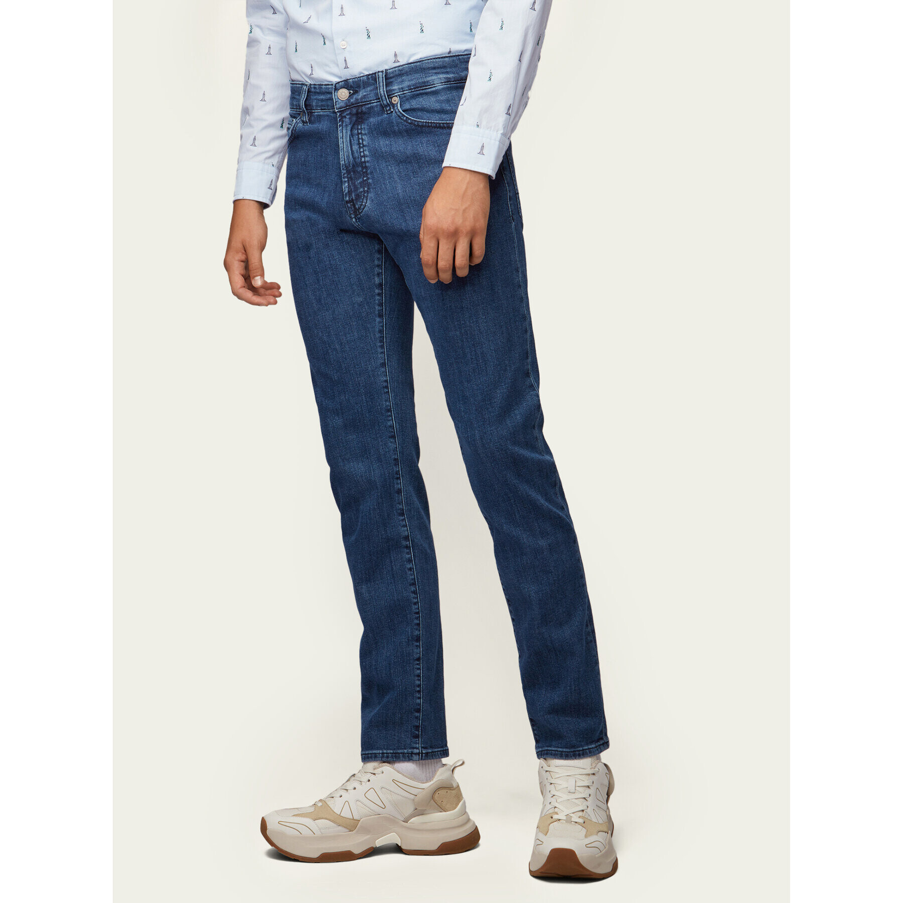 Boss Дънки тип Regular Fit Maine BC-P LAGOON 50389664 Тъмносин Regular Fit - Pepit.bg