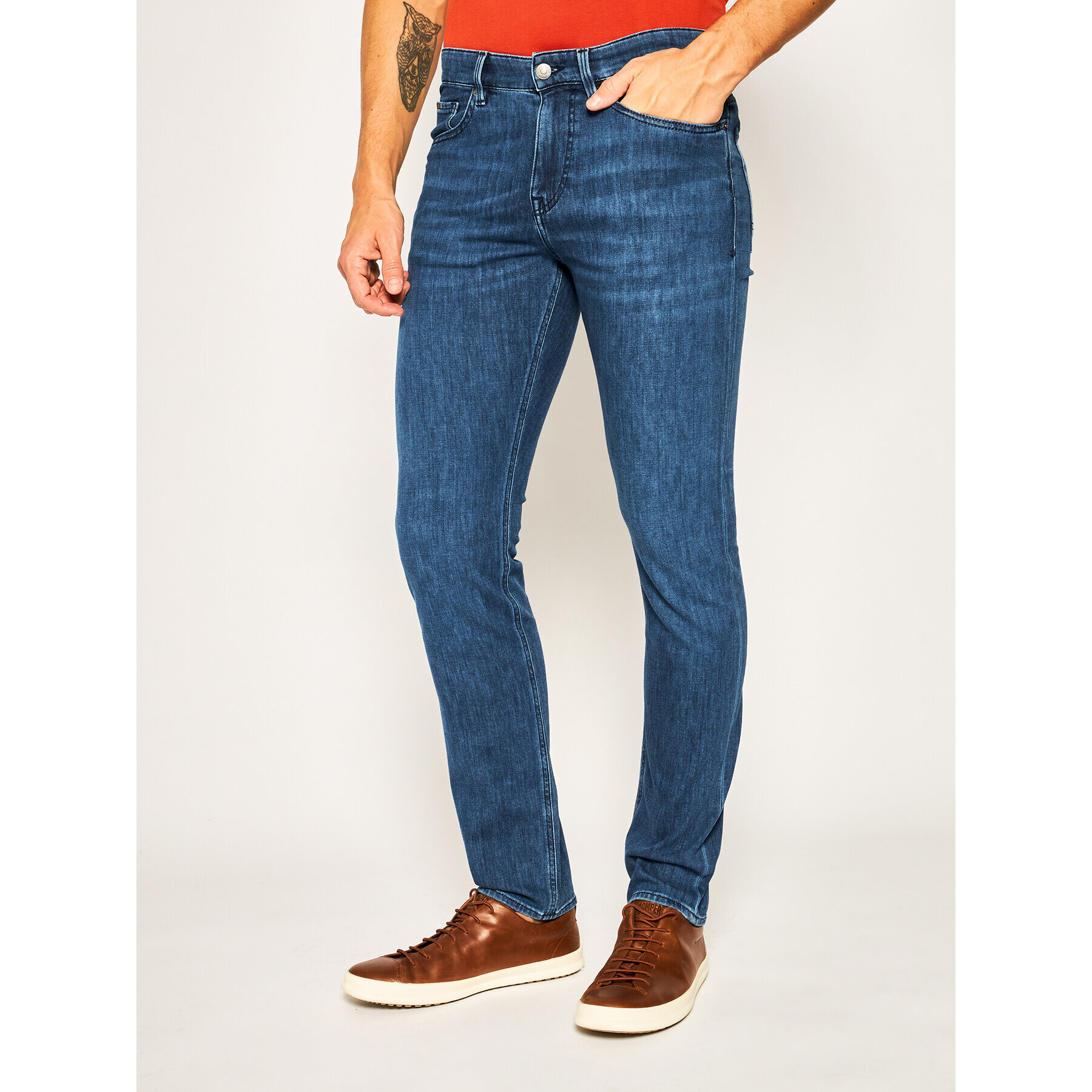 Boss Дънки тип Slim Fit Delaware3-1 + 50426459 Тъмносин Slim Fit - Pepit.bg
