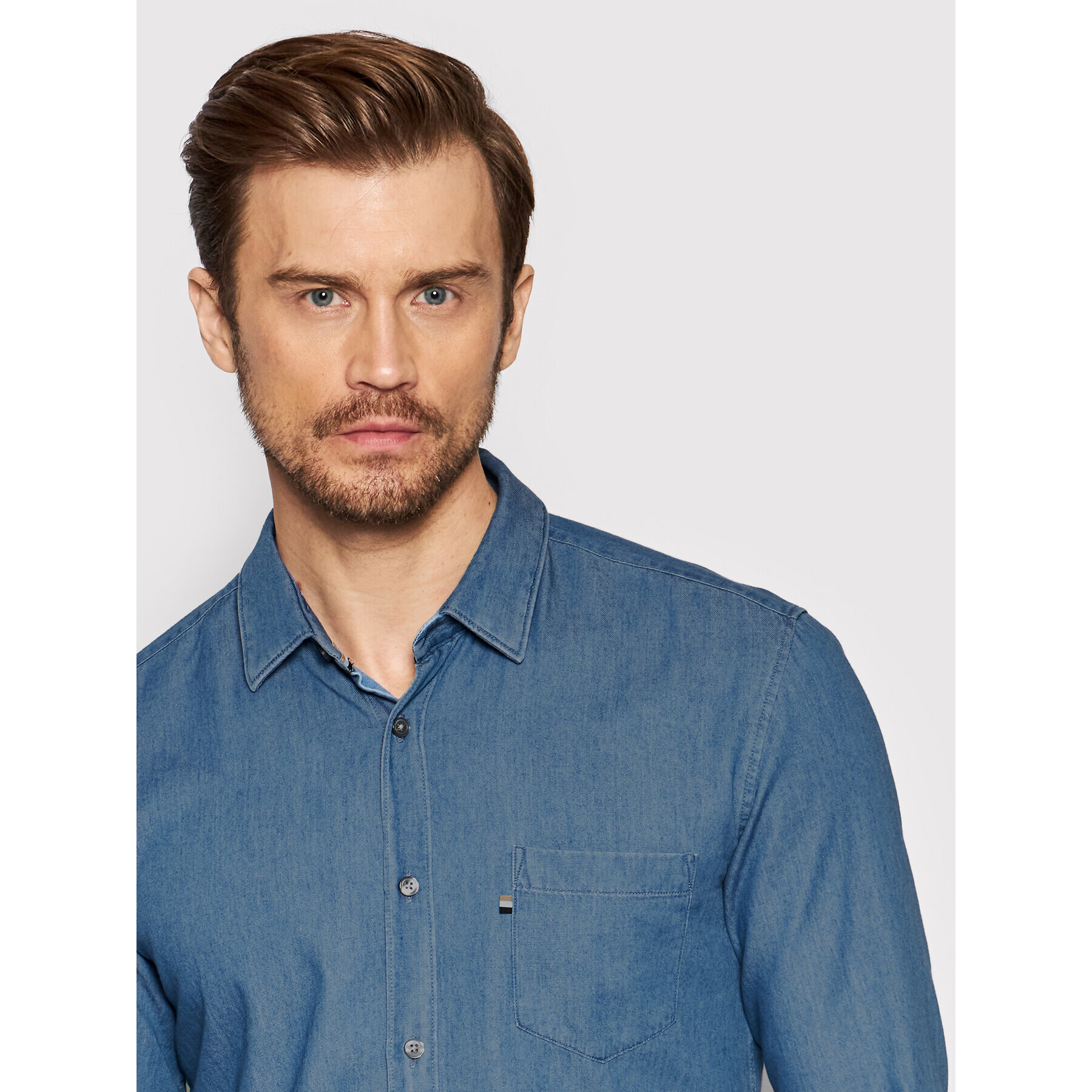 Boss дънкова риза Ronni_P 50471367 Син Slim Fit - Pepit.bg