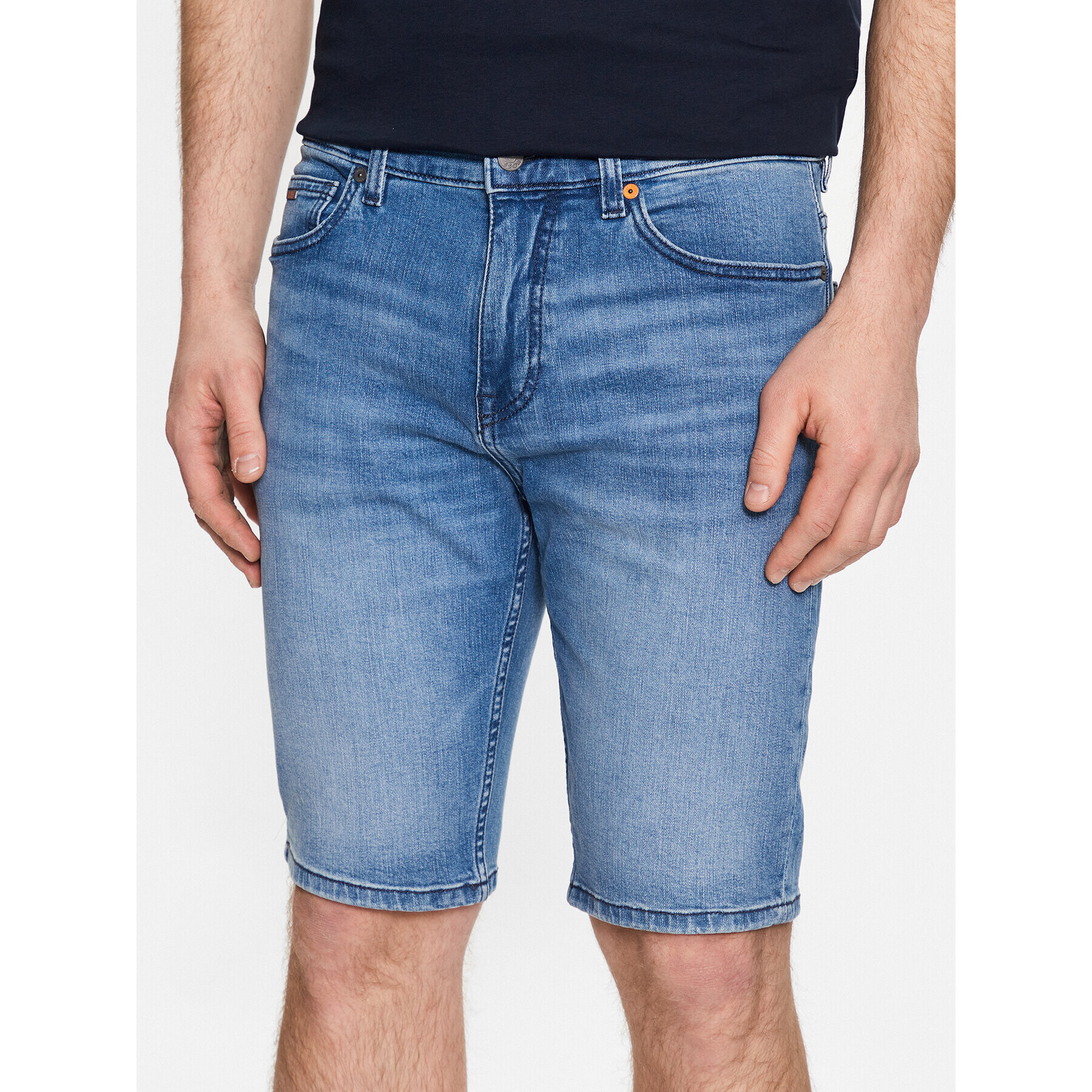 Boss Дънкови шорти Delaware 50488609 Син Slim Fit - Pepit.bg