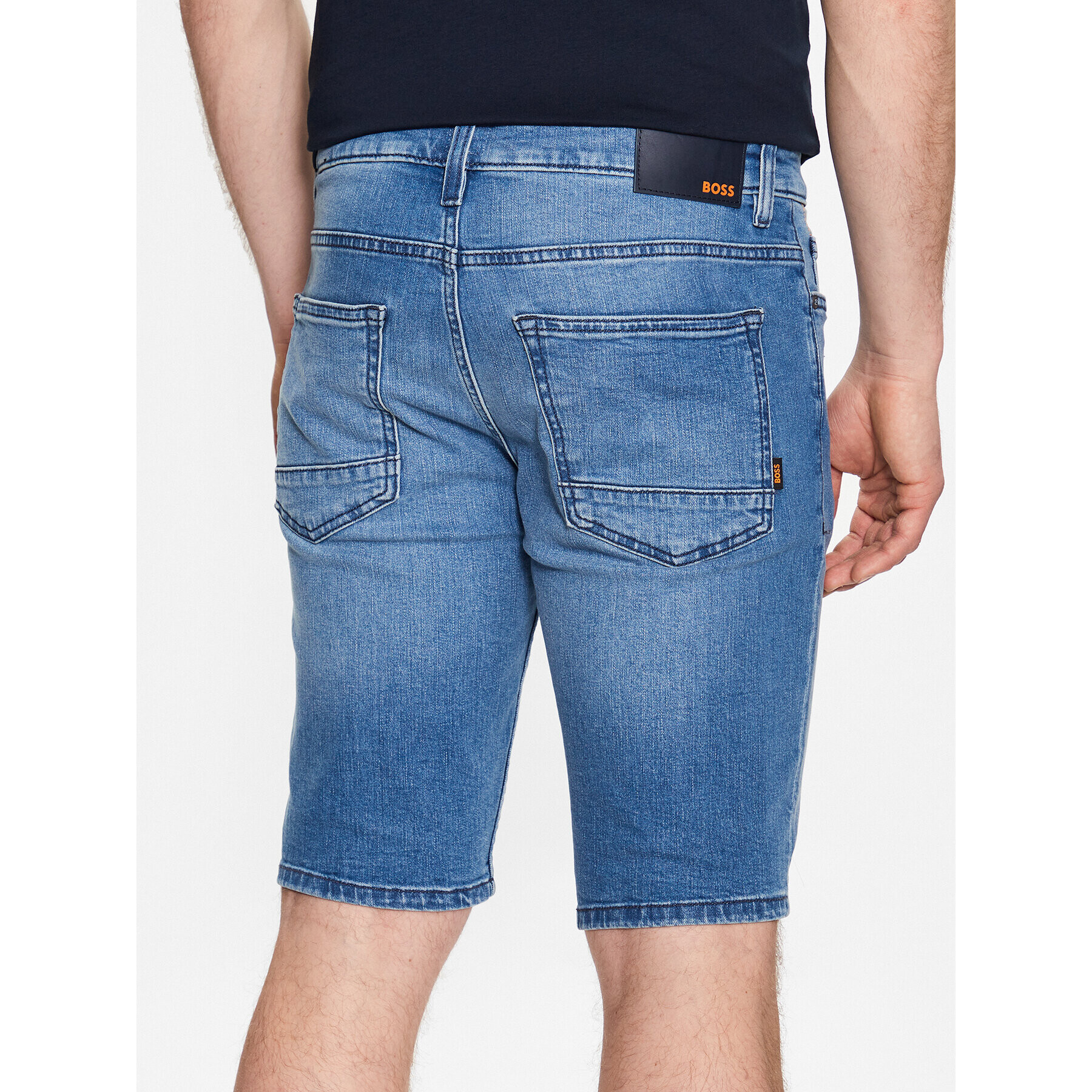 Boss Дънкови шорти Delaware 50488609 Син Slim Fit - Pepit.bg